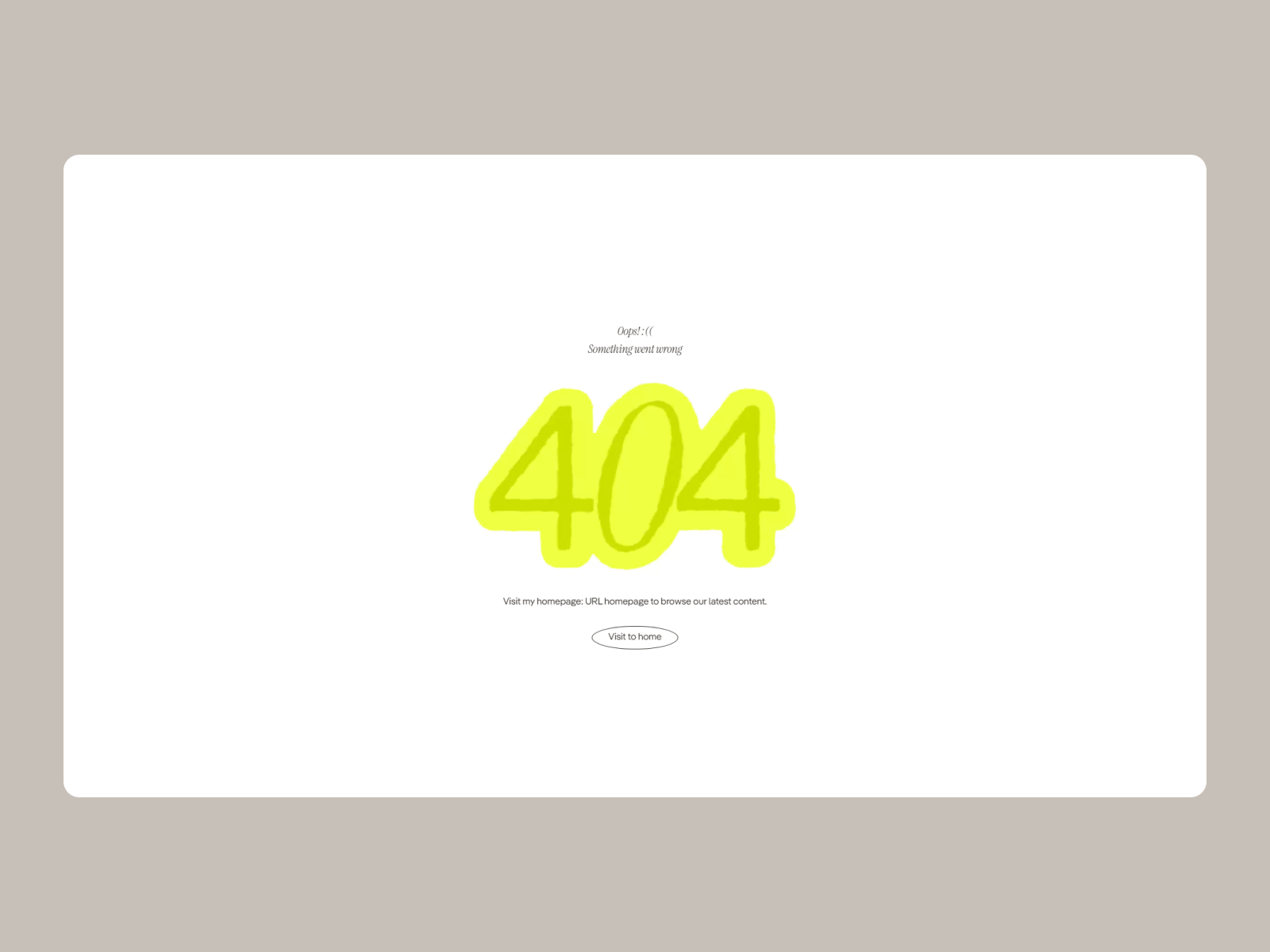 404 page