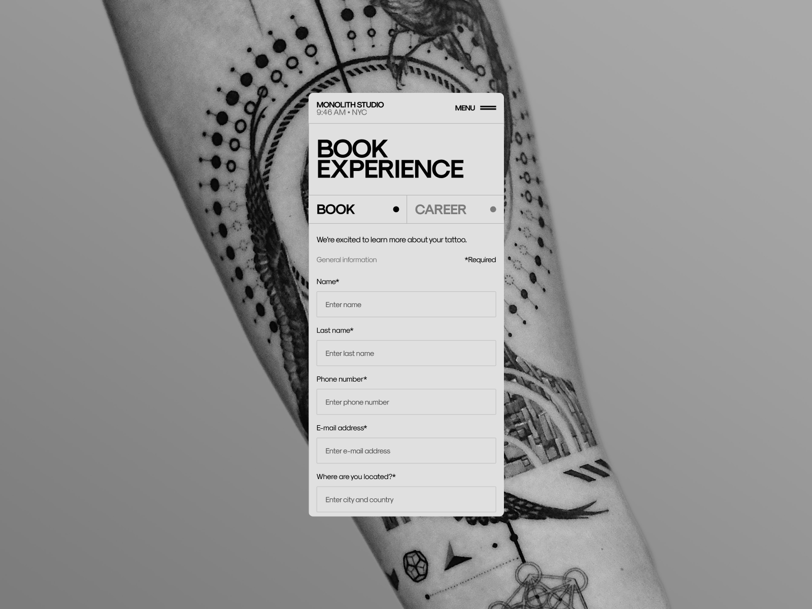 Book Experiene