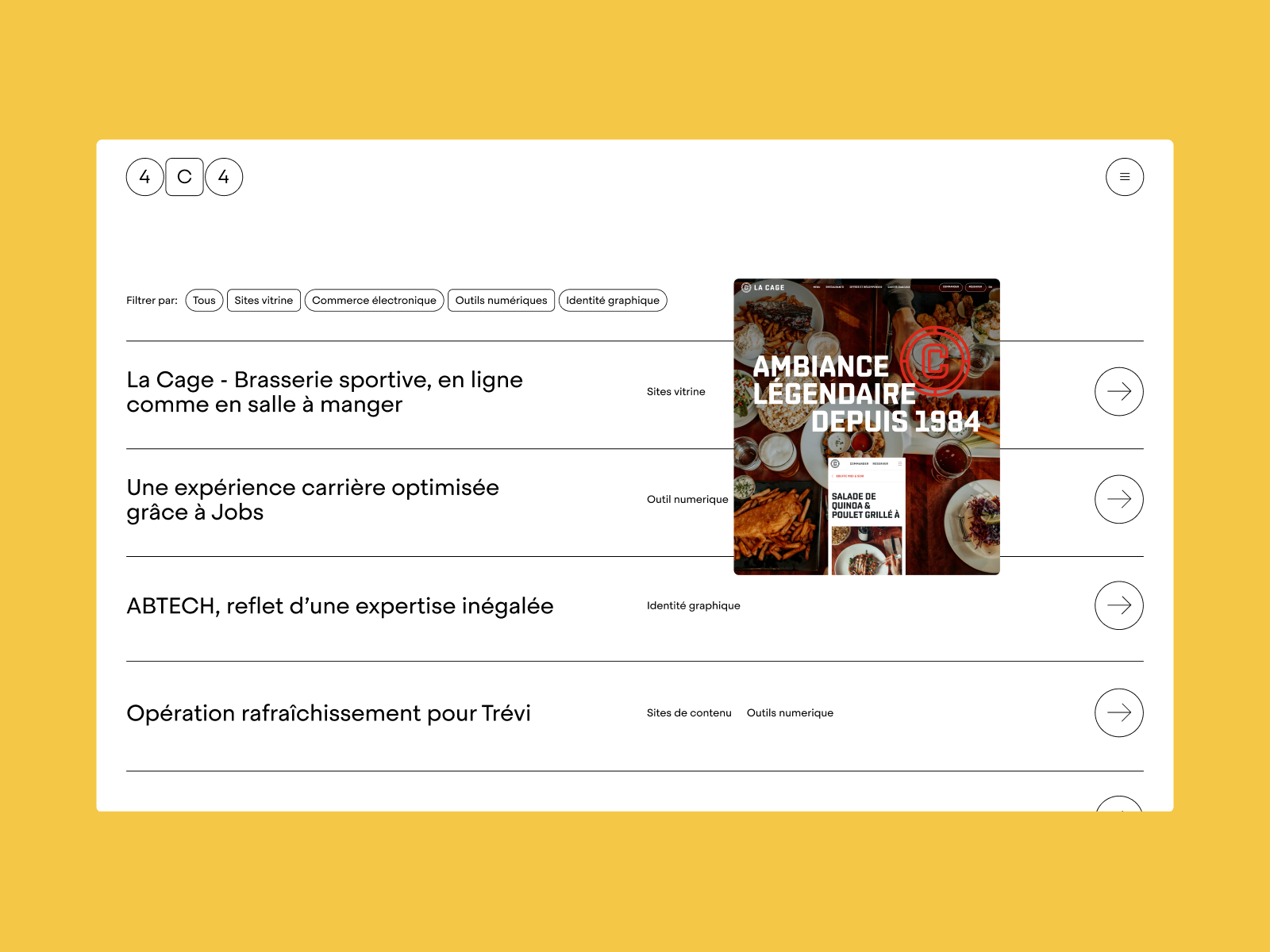 Project Listing Layouts