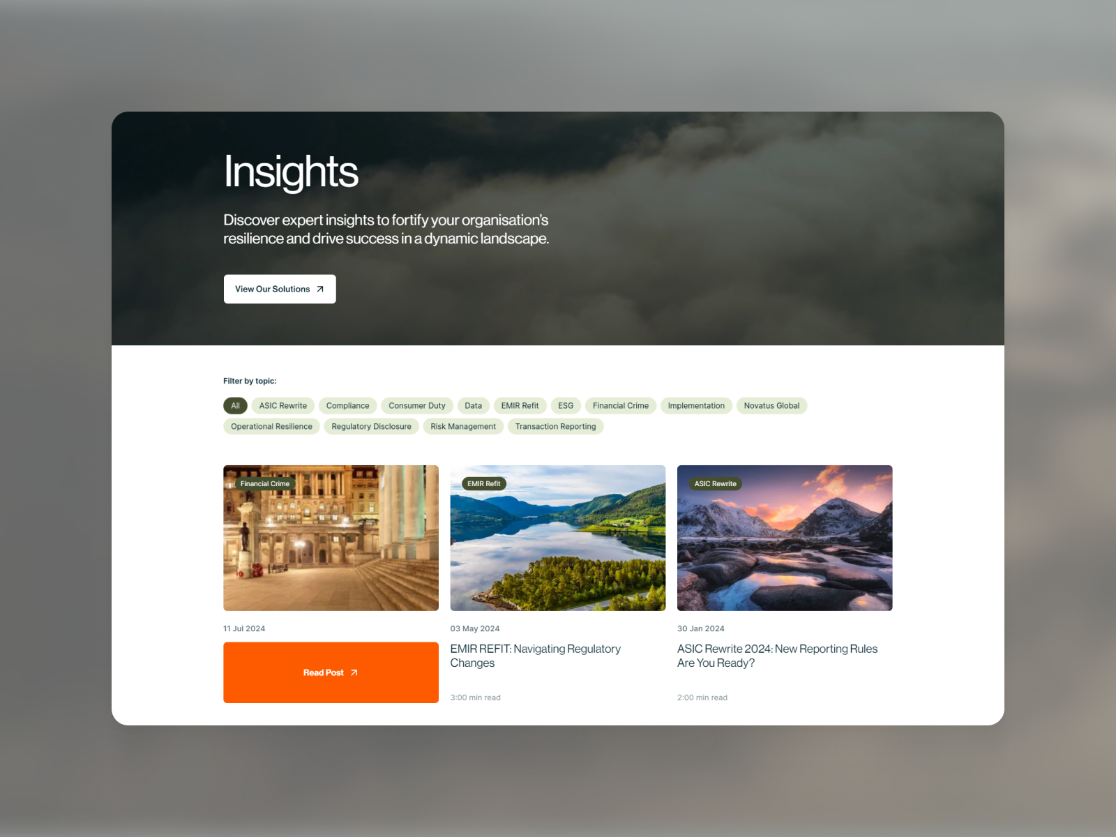 Insights Design / Layout