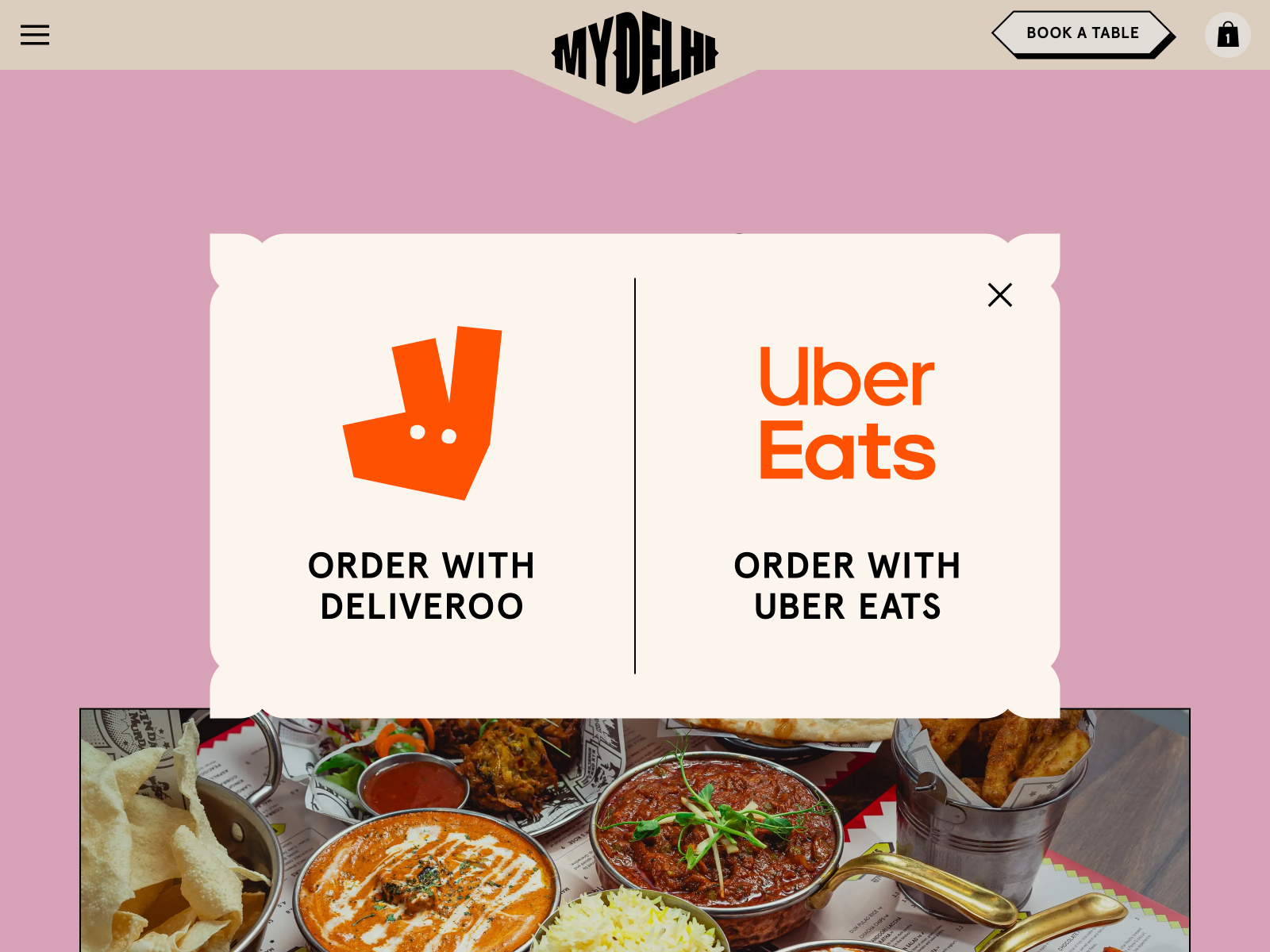 Order Takeaway Modal