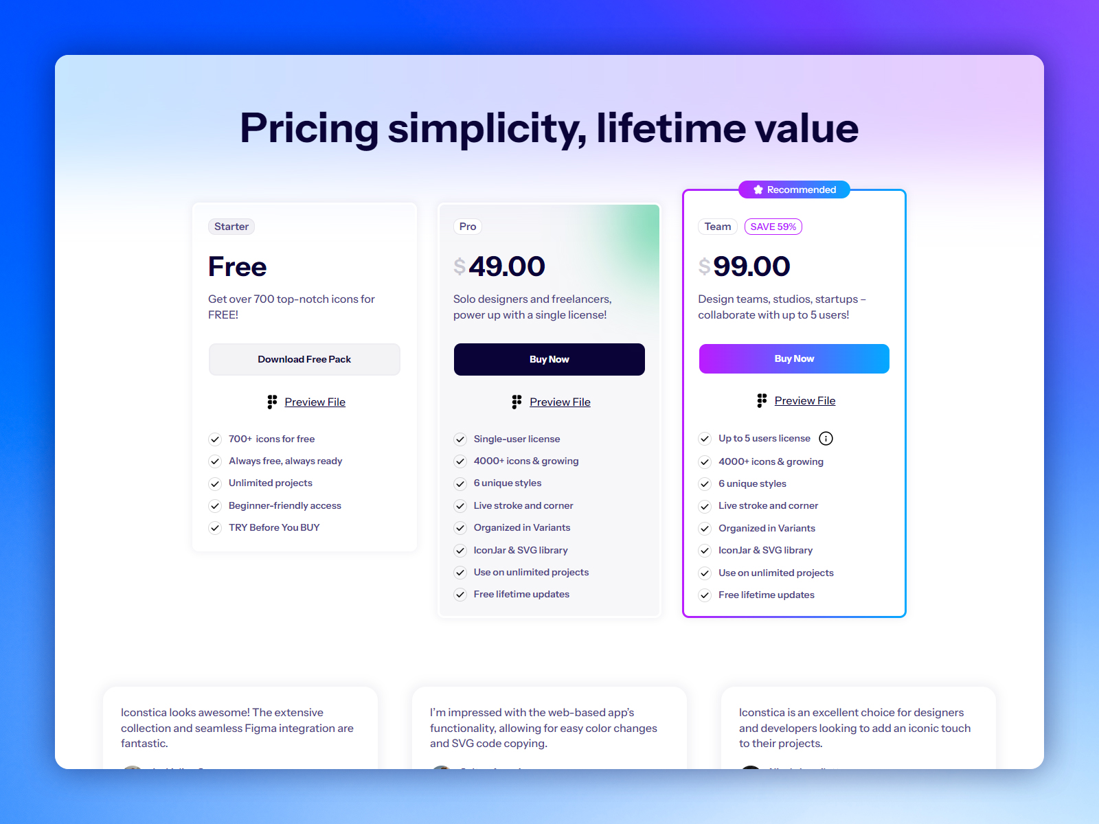 Pricing Page