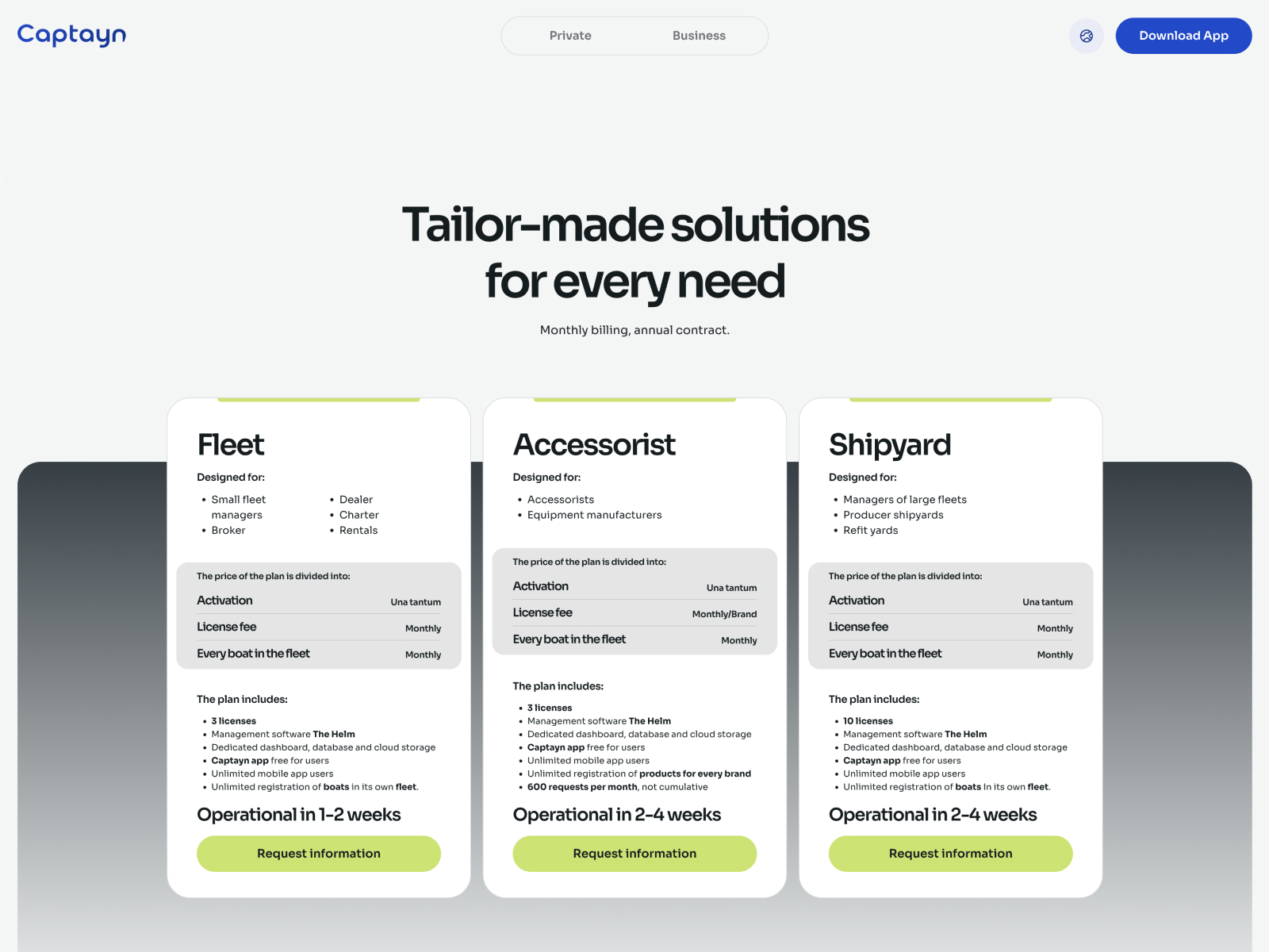 Pricing page