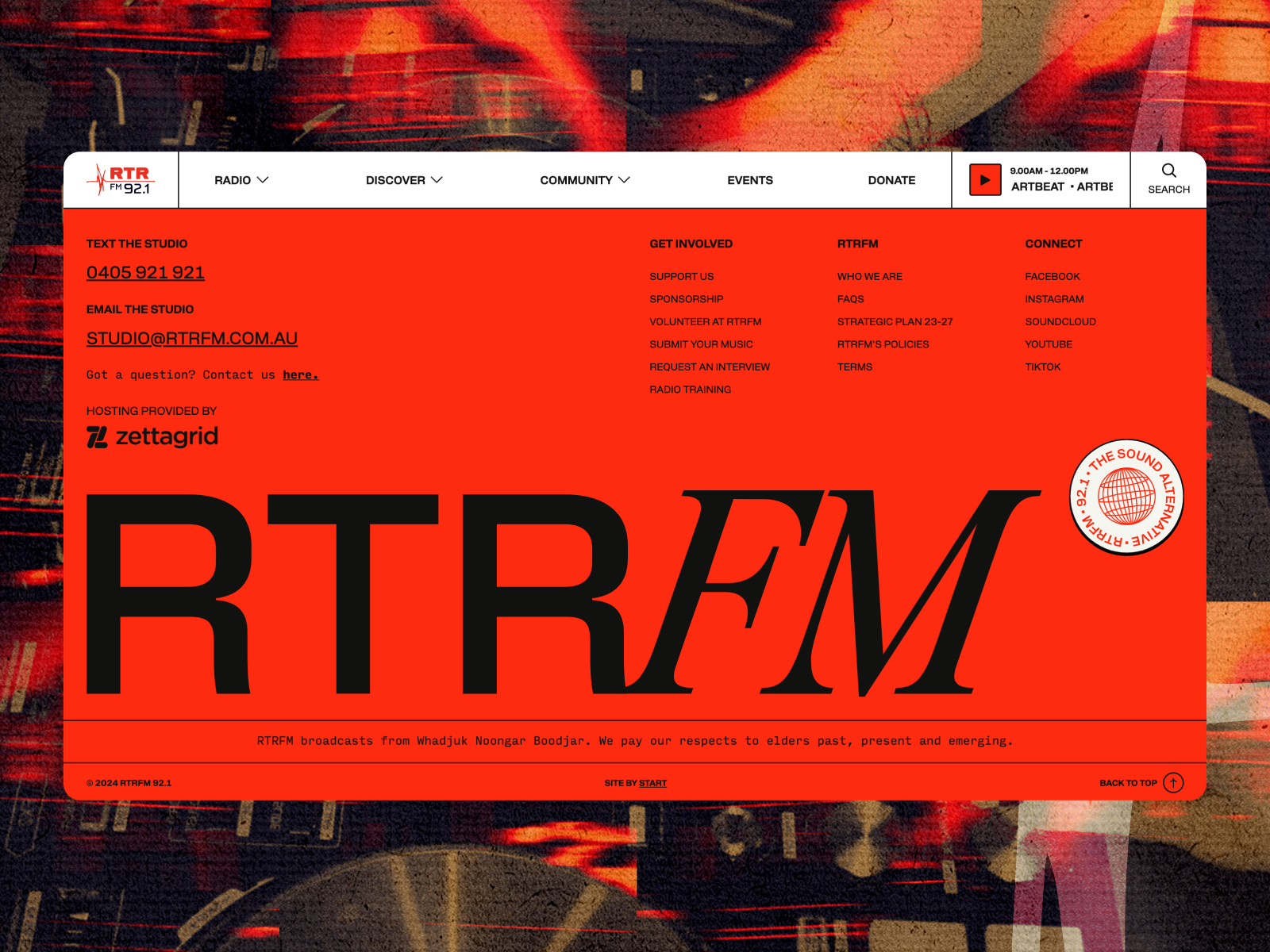 RTRFM Footer Design