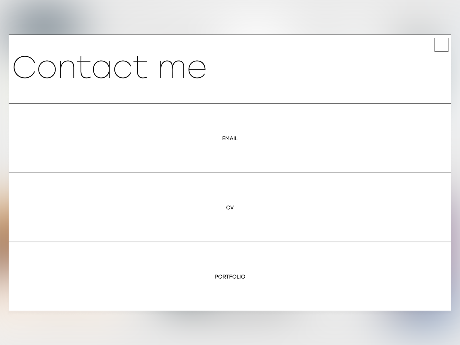 Contact Designer - Clear and simple