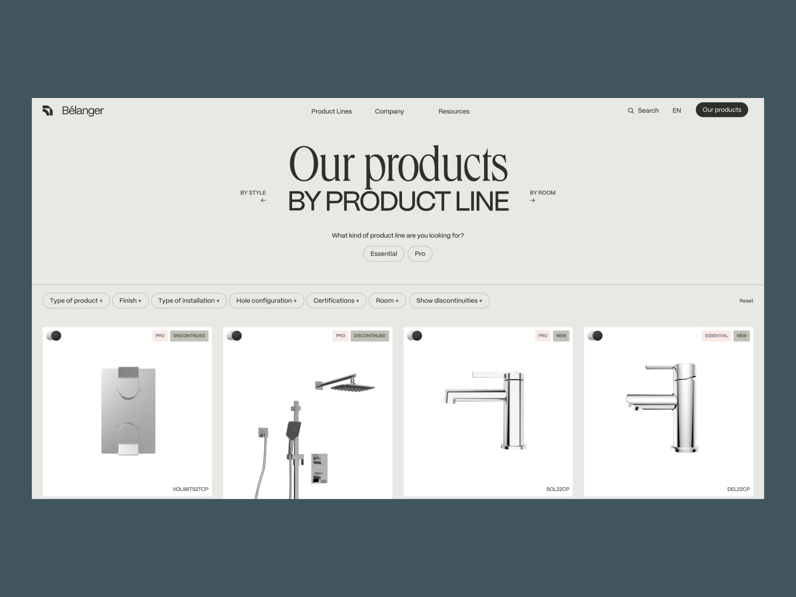 Product catalog