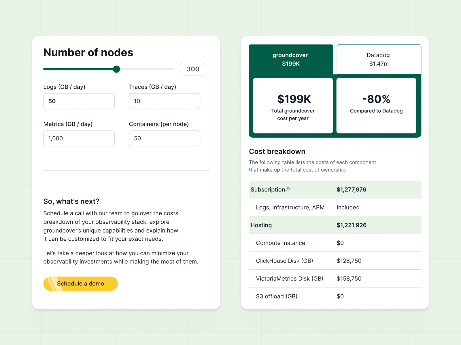 Calculate and compare