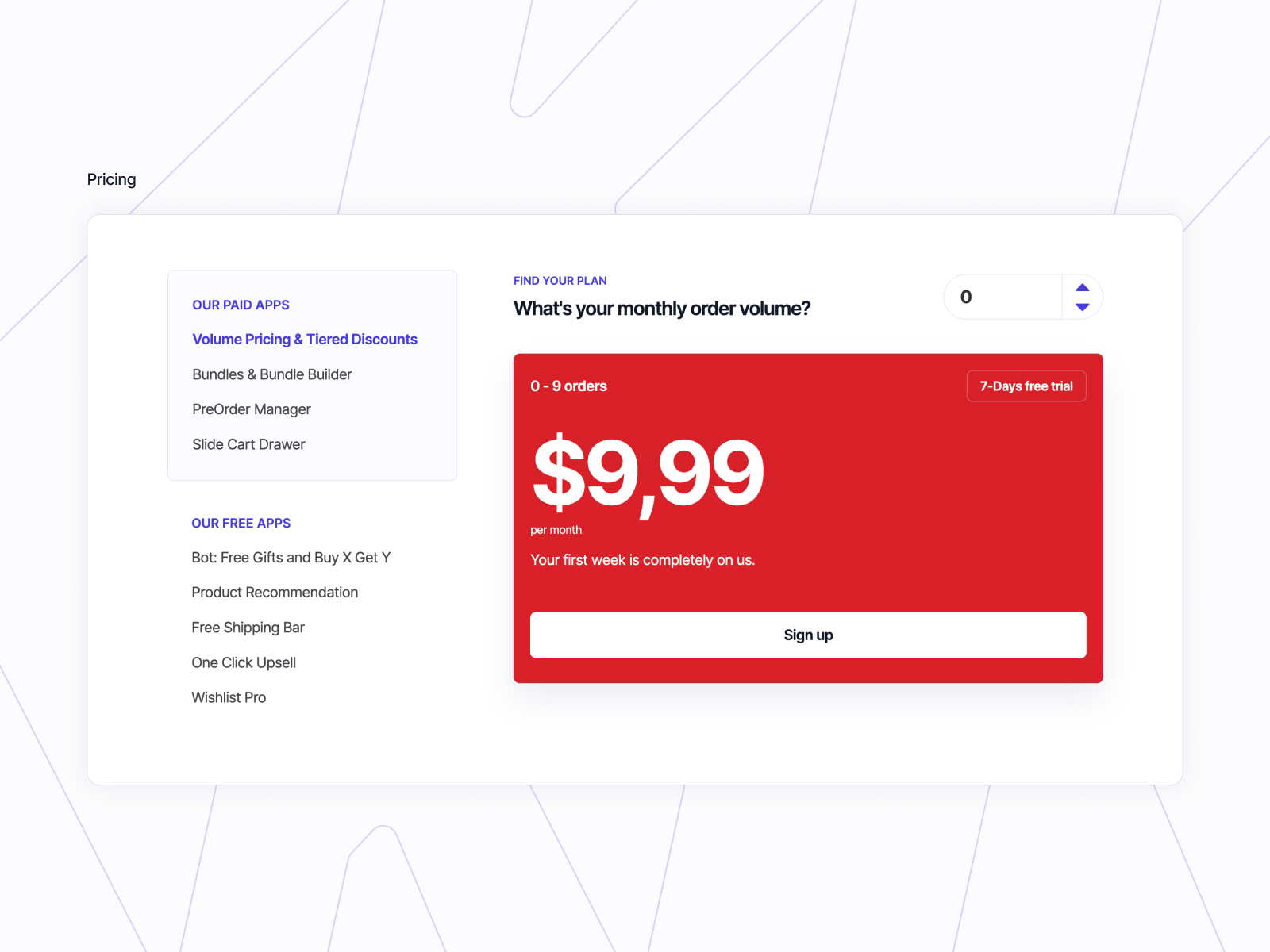 Pricing Page