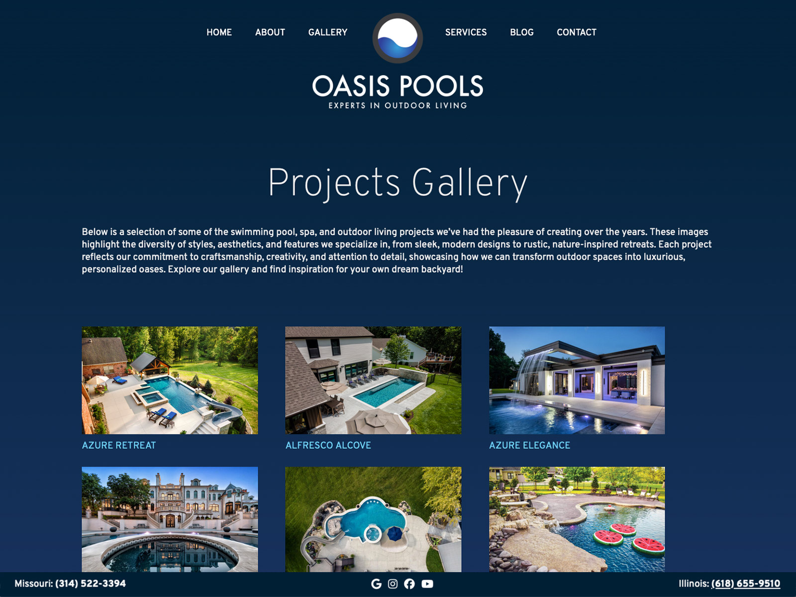 Oasis Pools Gallery Page