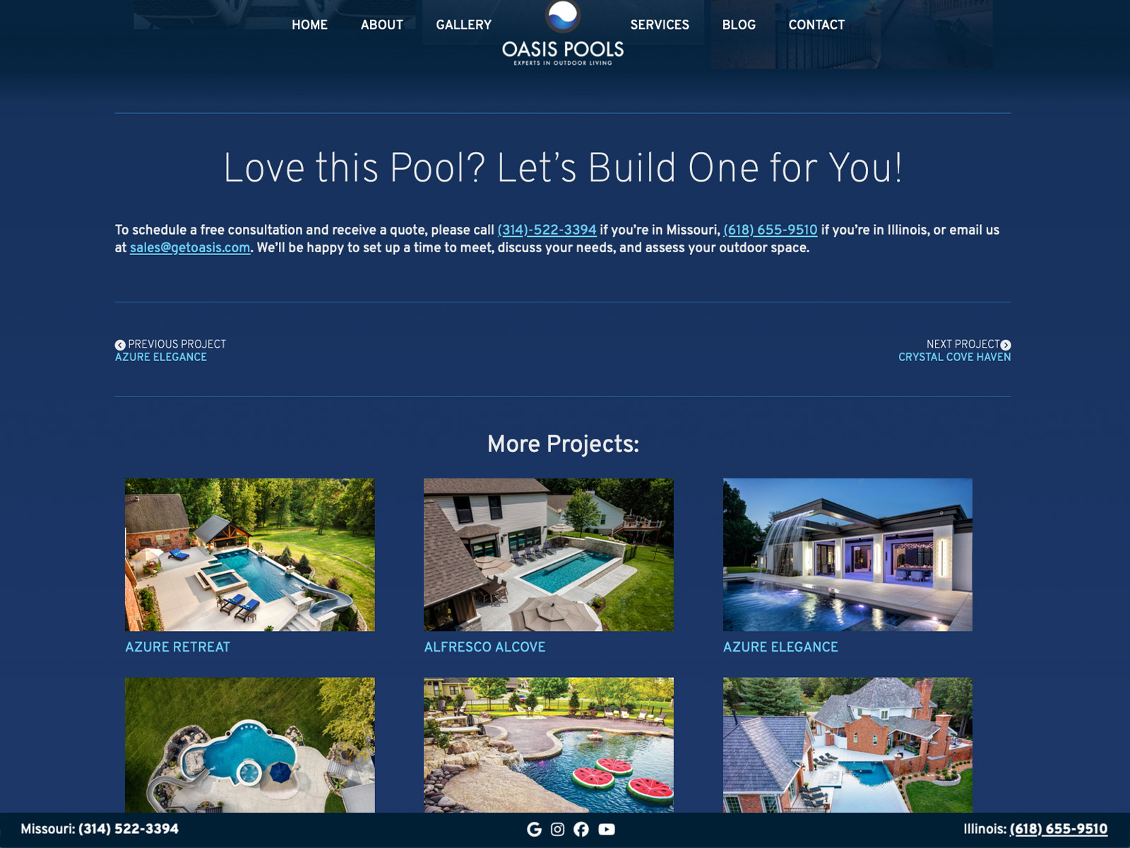 Oasis Pools Gallery Page