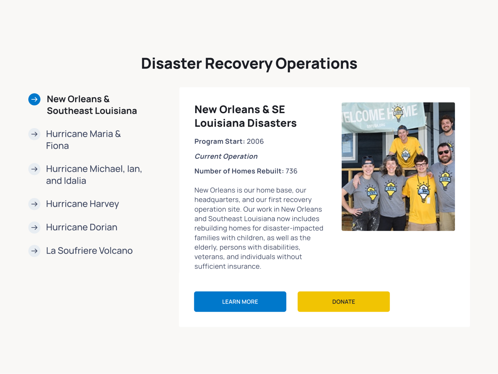 Disaster Recovery Operations Section