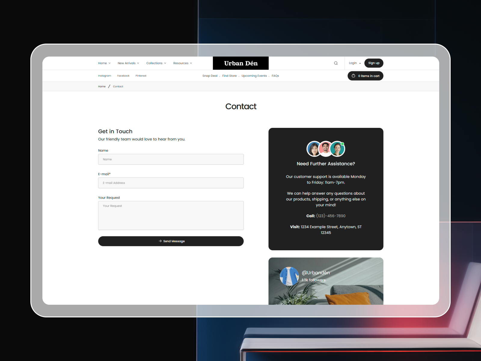 Contact us - Urban Shopify Theme