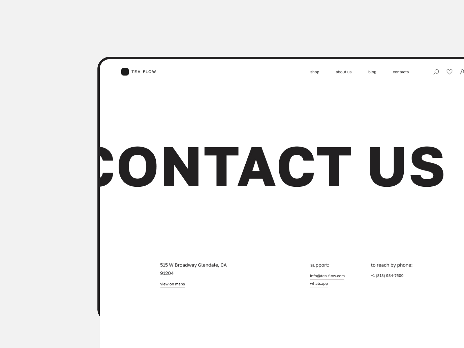 Contacts page