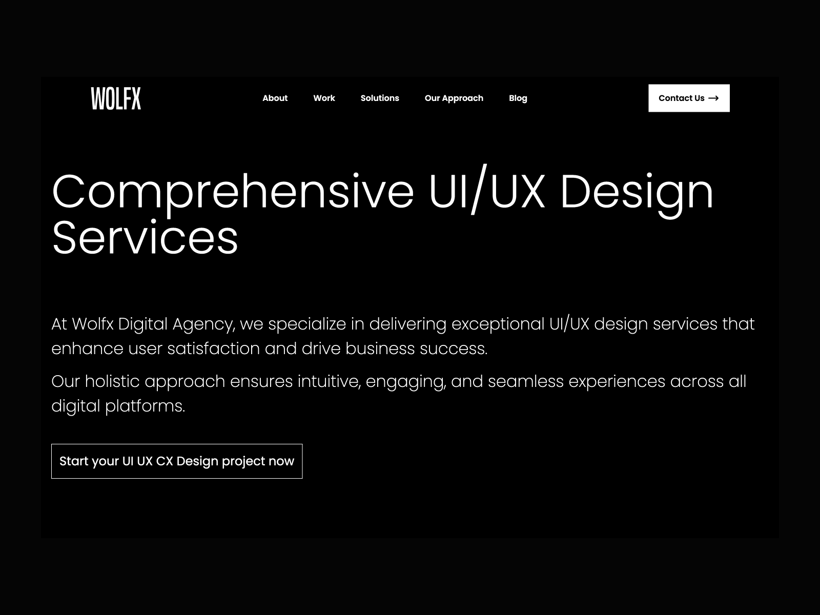 UI/UX Service Page