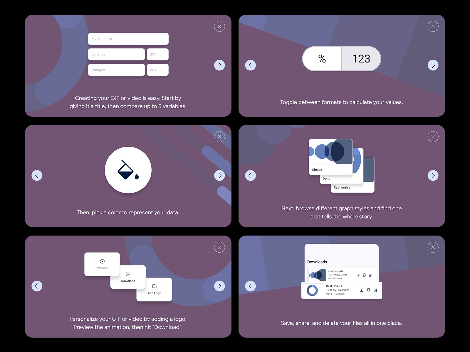 Onboarding carousel