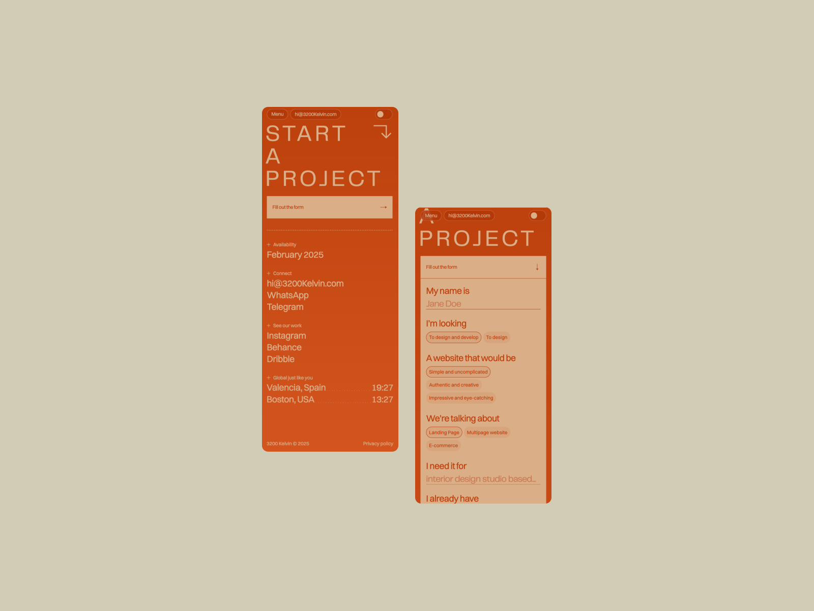 Start a Project Form