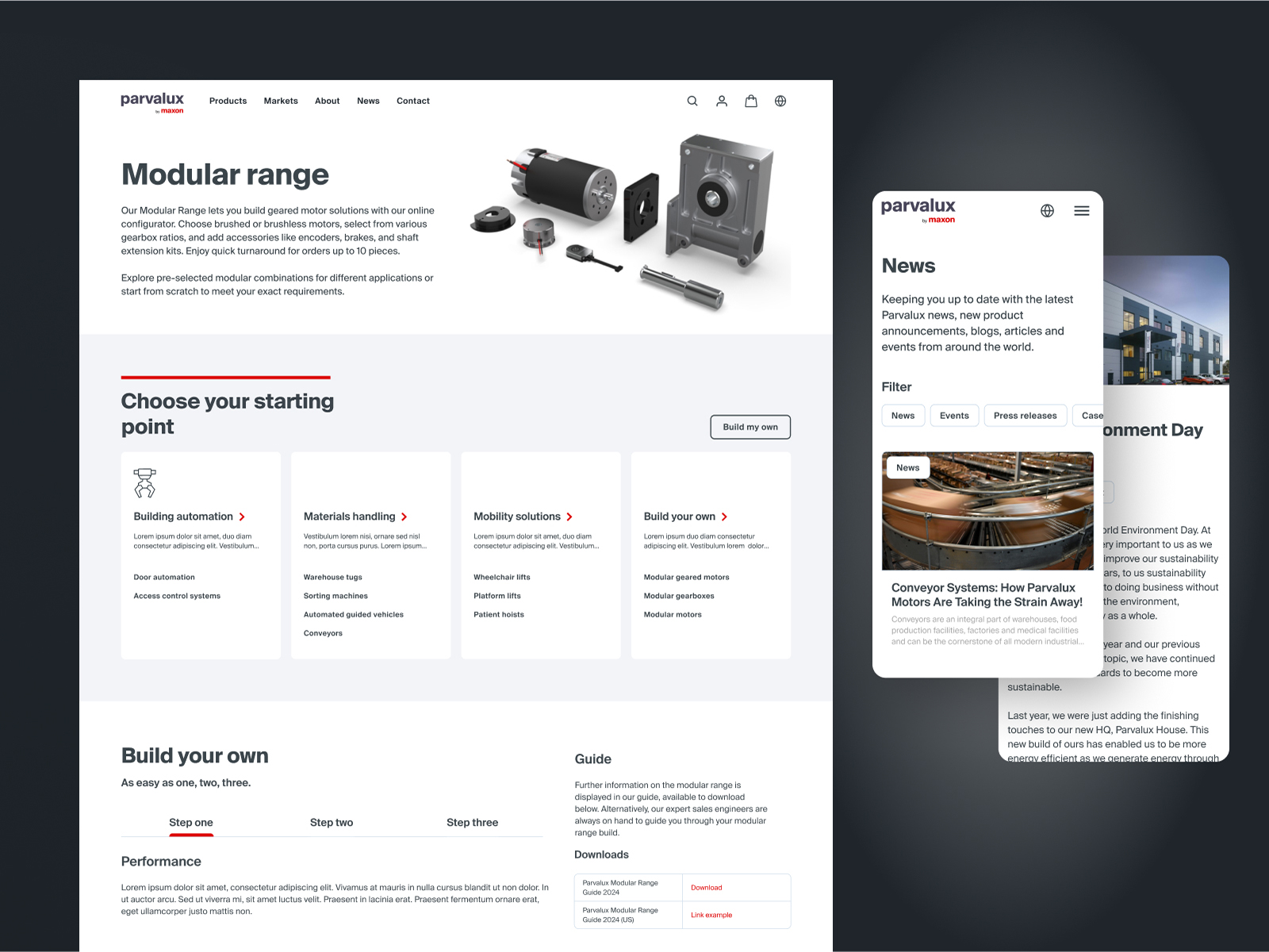 Product range - configurator