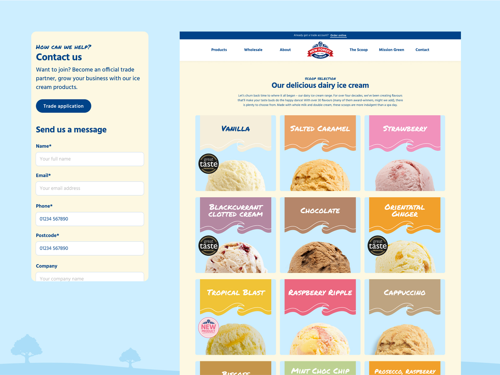 Delicious Ice Cream – product listing