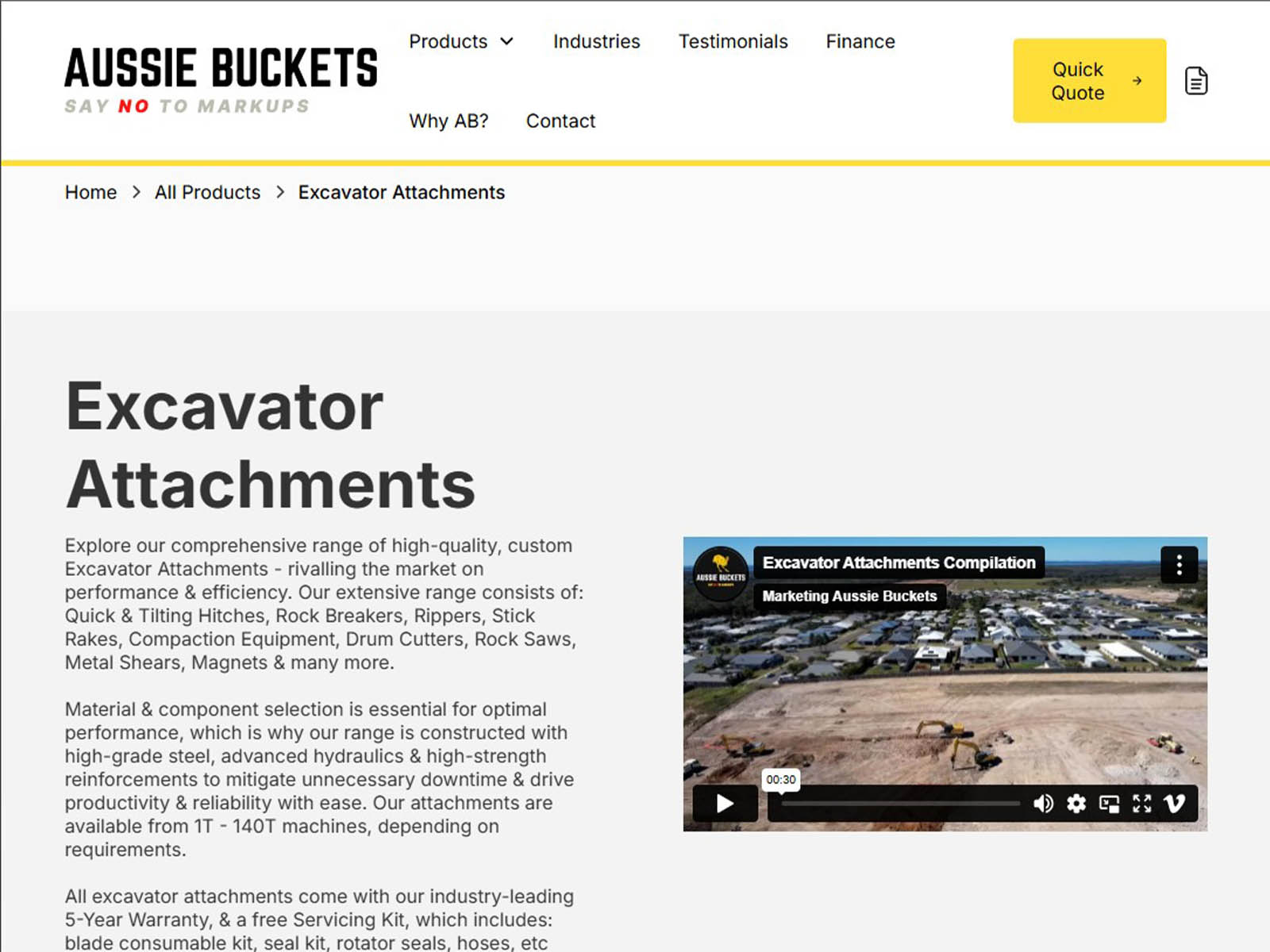 Excavator Attachments