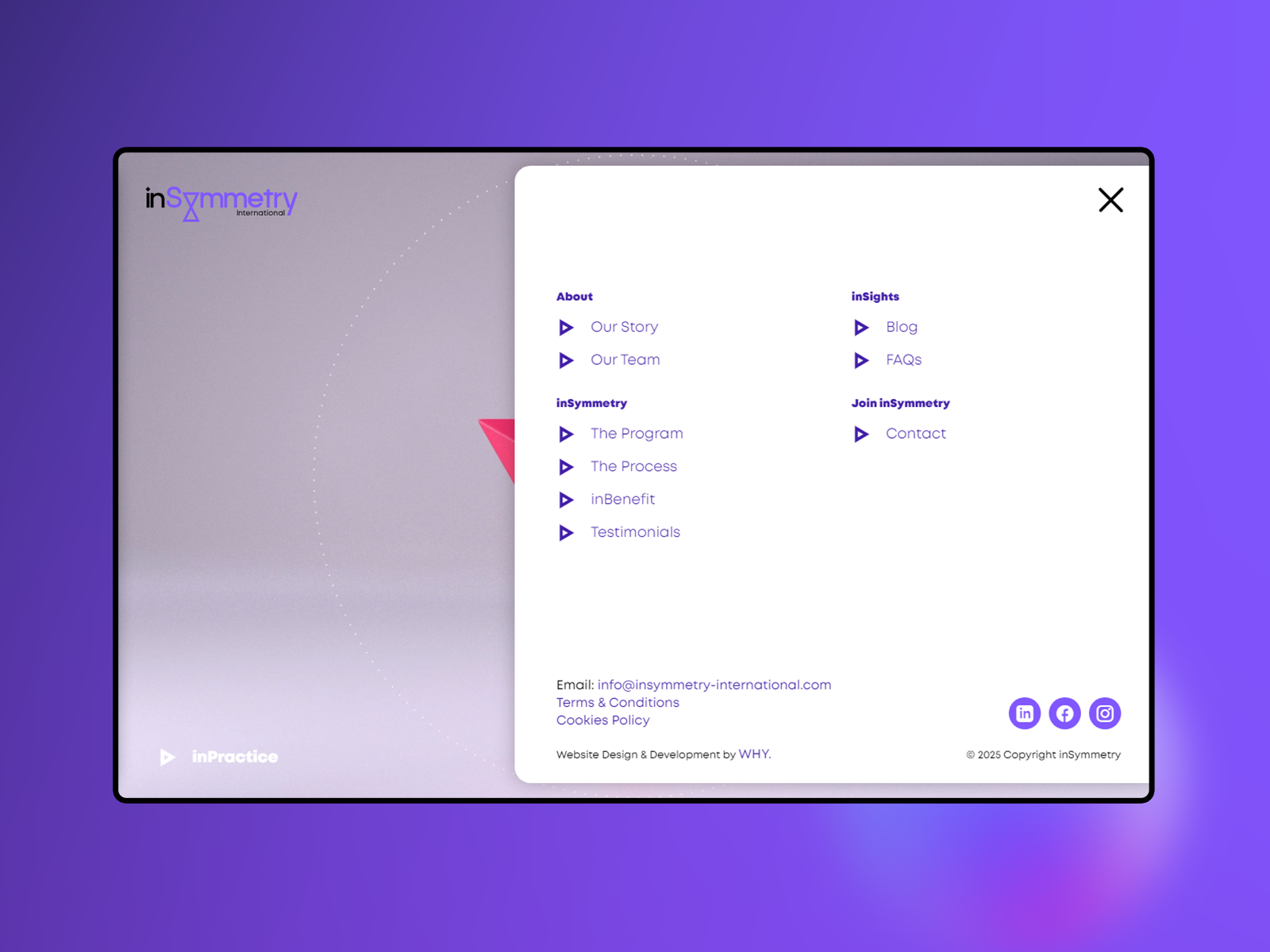 Open menu