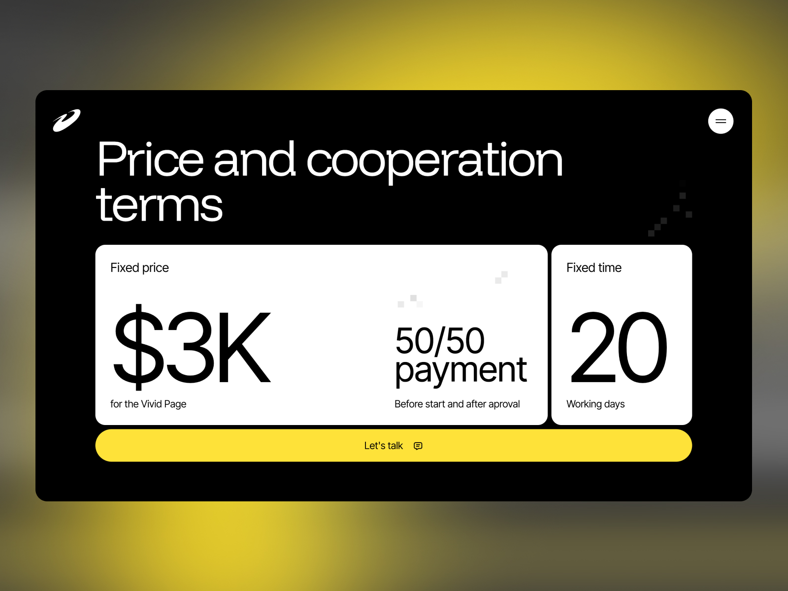 Pricing and cooperation terms