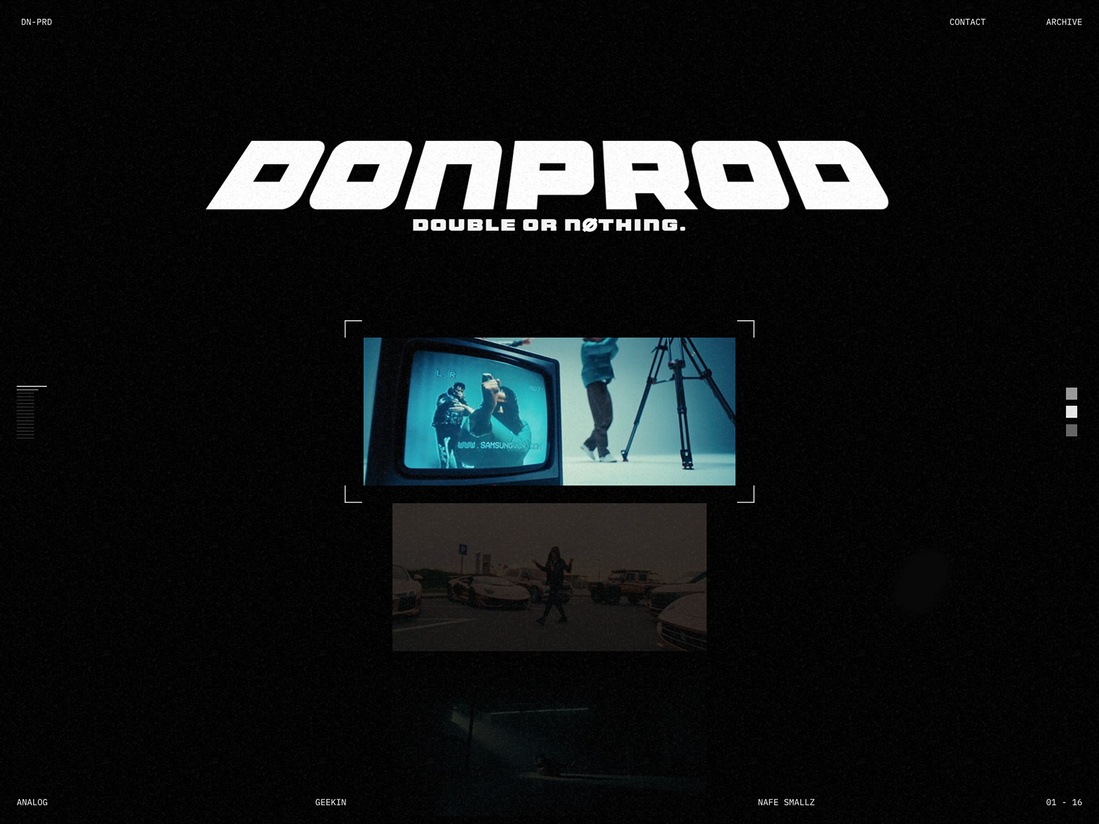 Desktop Homepage - Donprod Portfolio