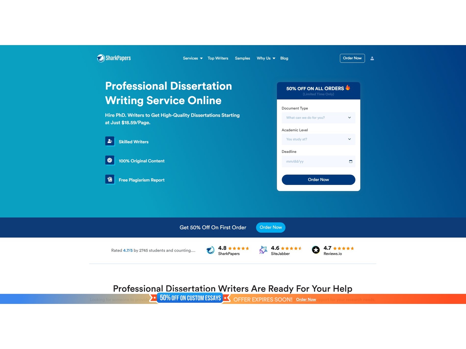 Dissertation Writing Service