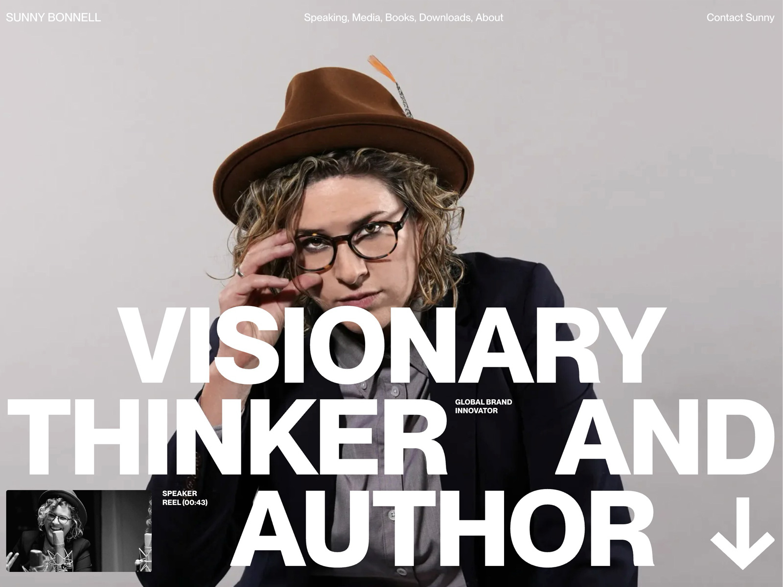 Homepage hero section