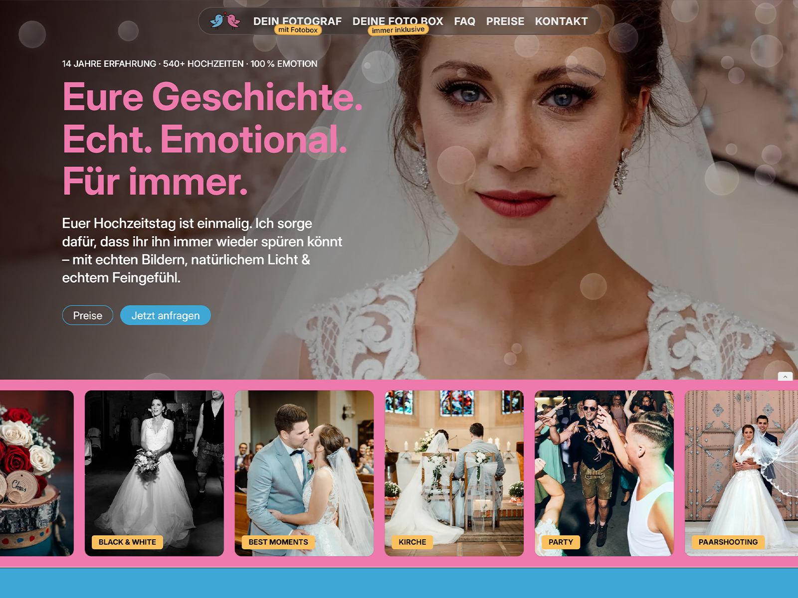 Emotional Wedding Photography Hero with GSAP Motion