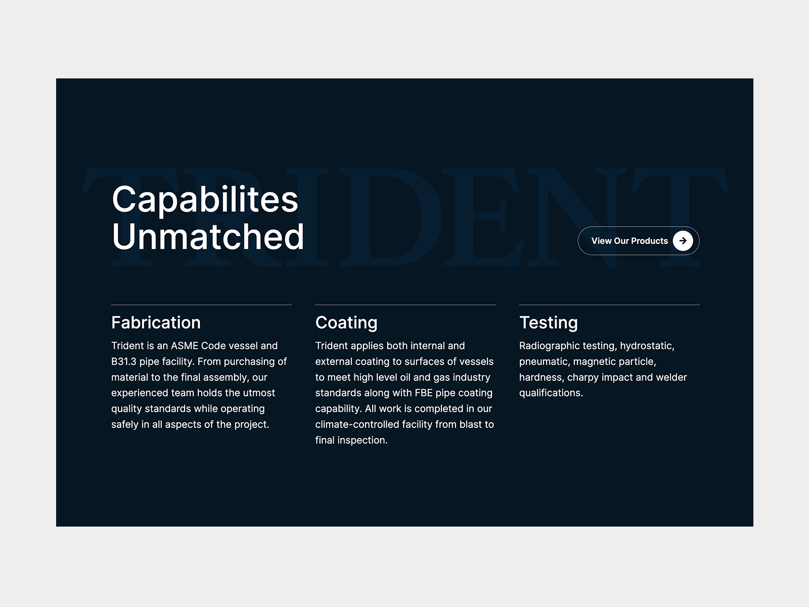Capabilities Layout