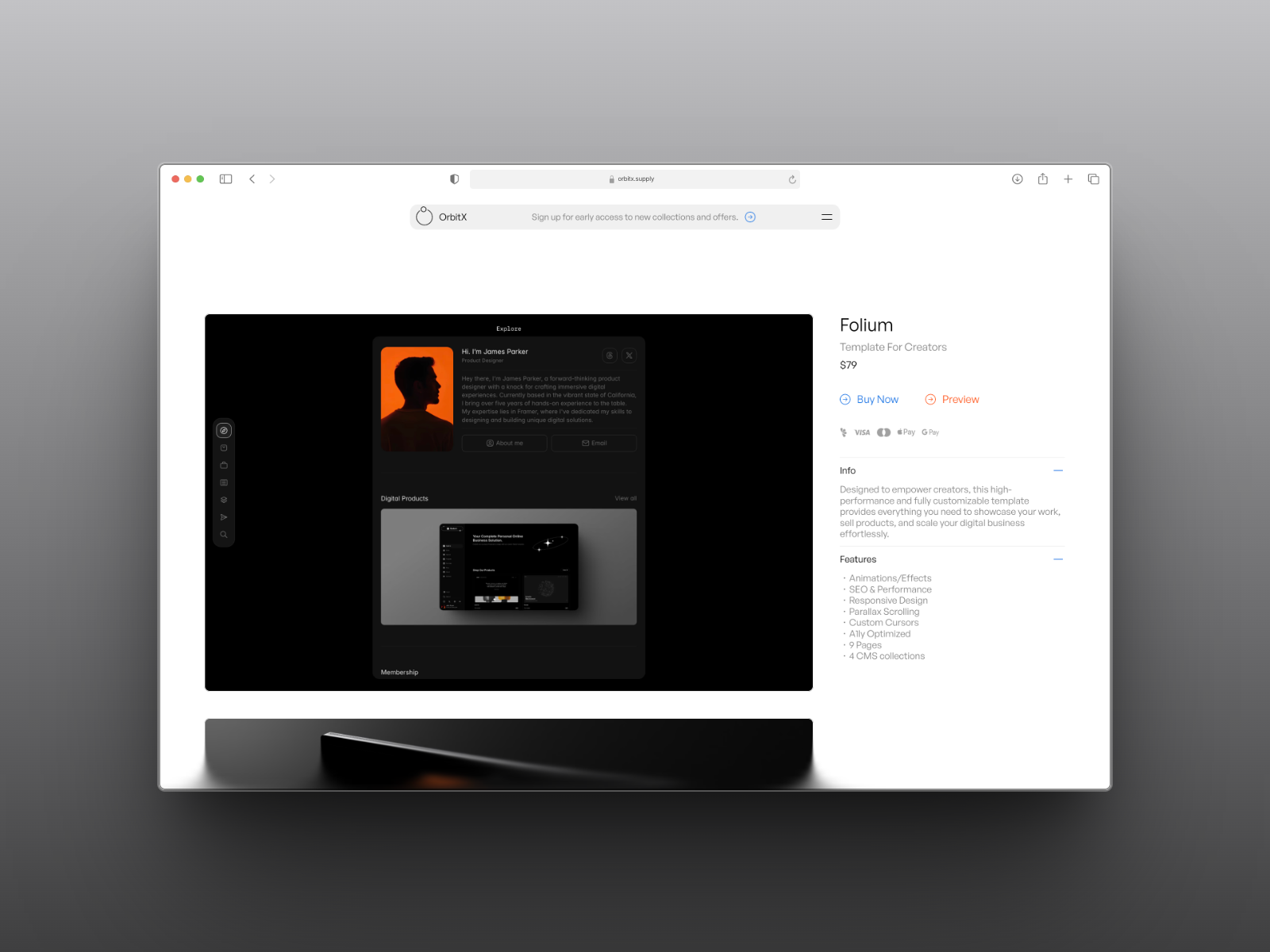product page
