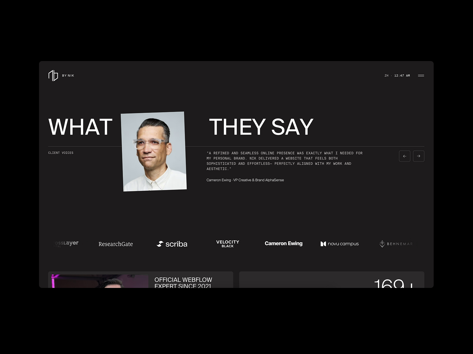 Testimonials slider