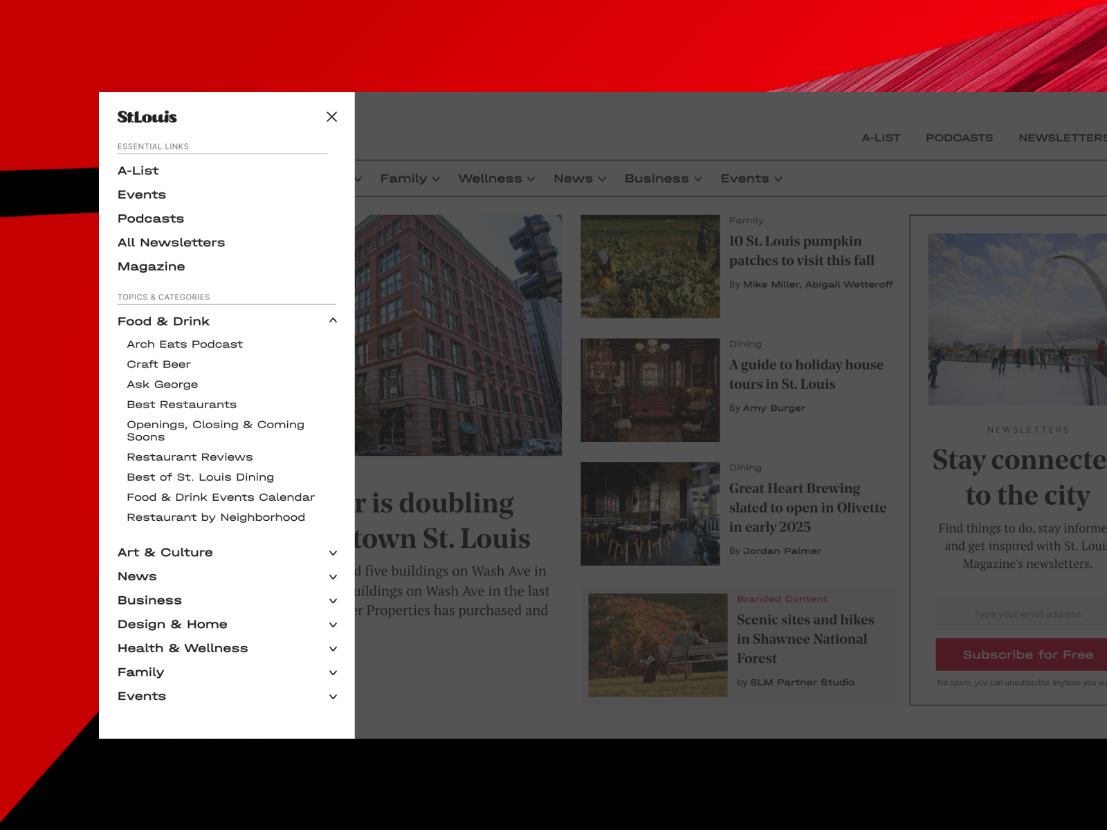 Side Vertical Menu