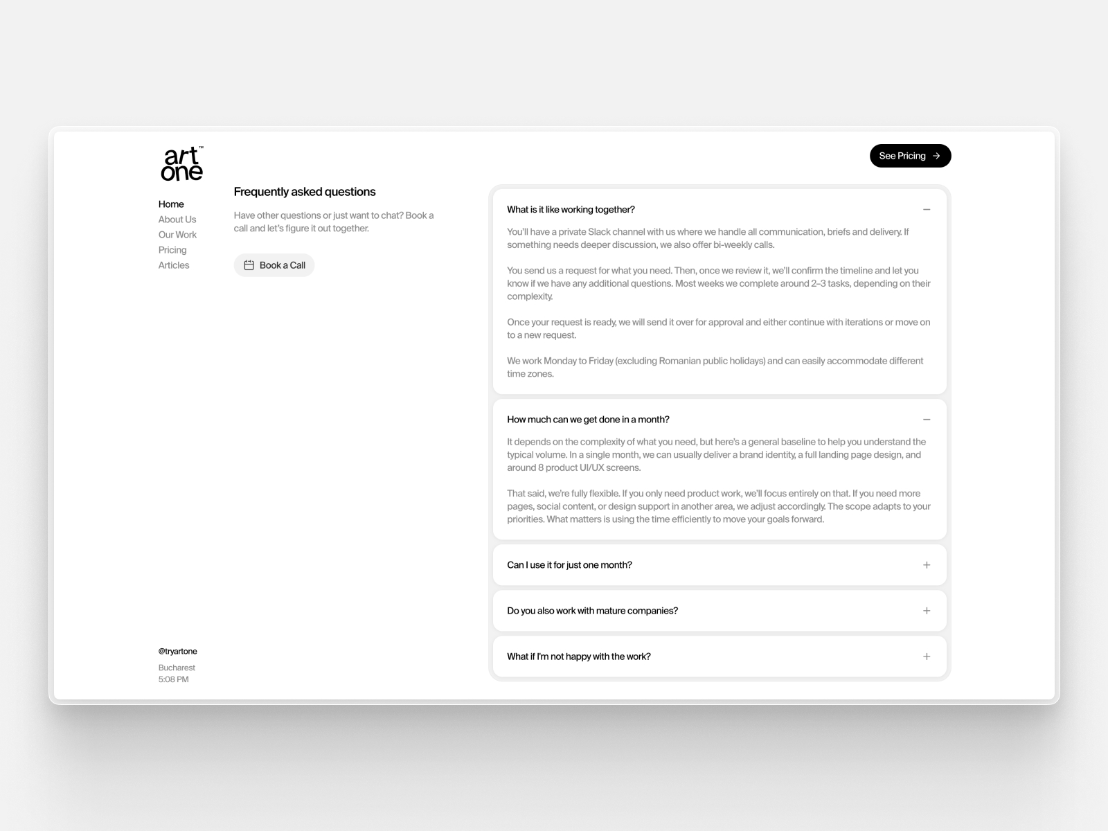 Artone Studio - FAQ