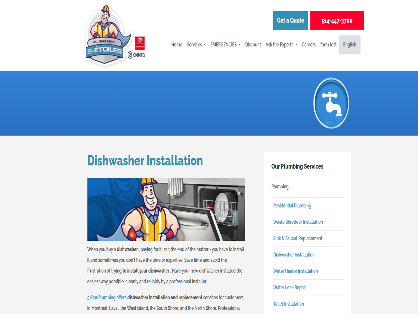 Dishwasher Installation  Montreal