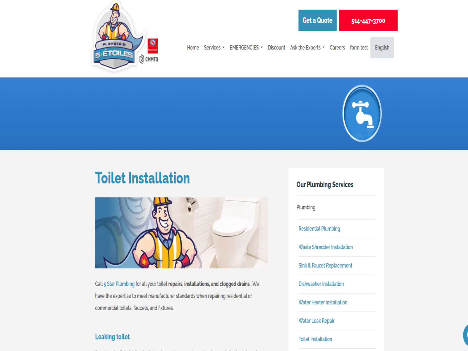 Toilet Installation