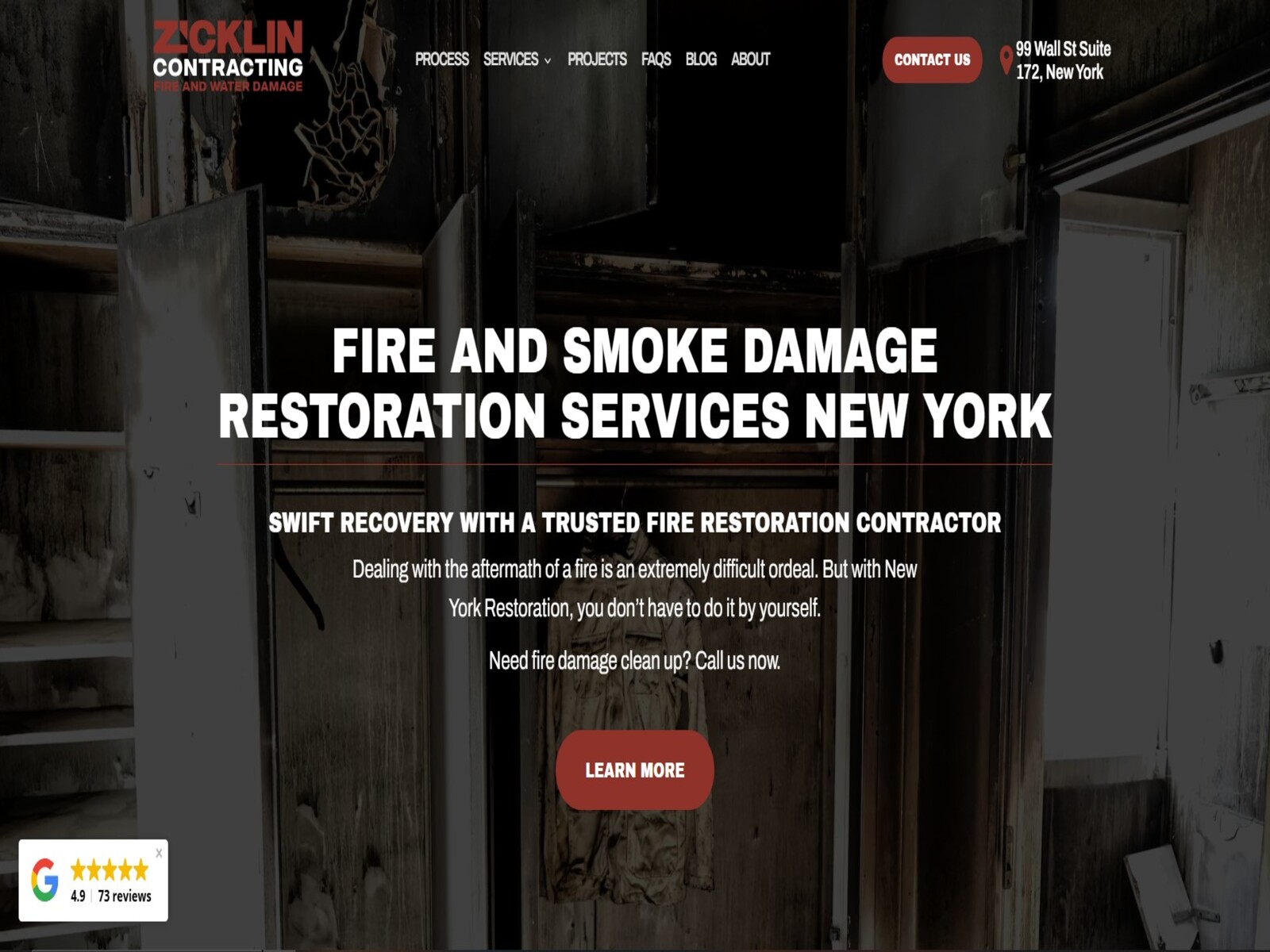 Fire and Smoke Damage Restoration Services New York