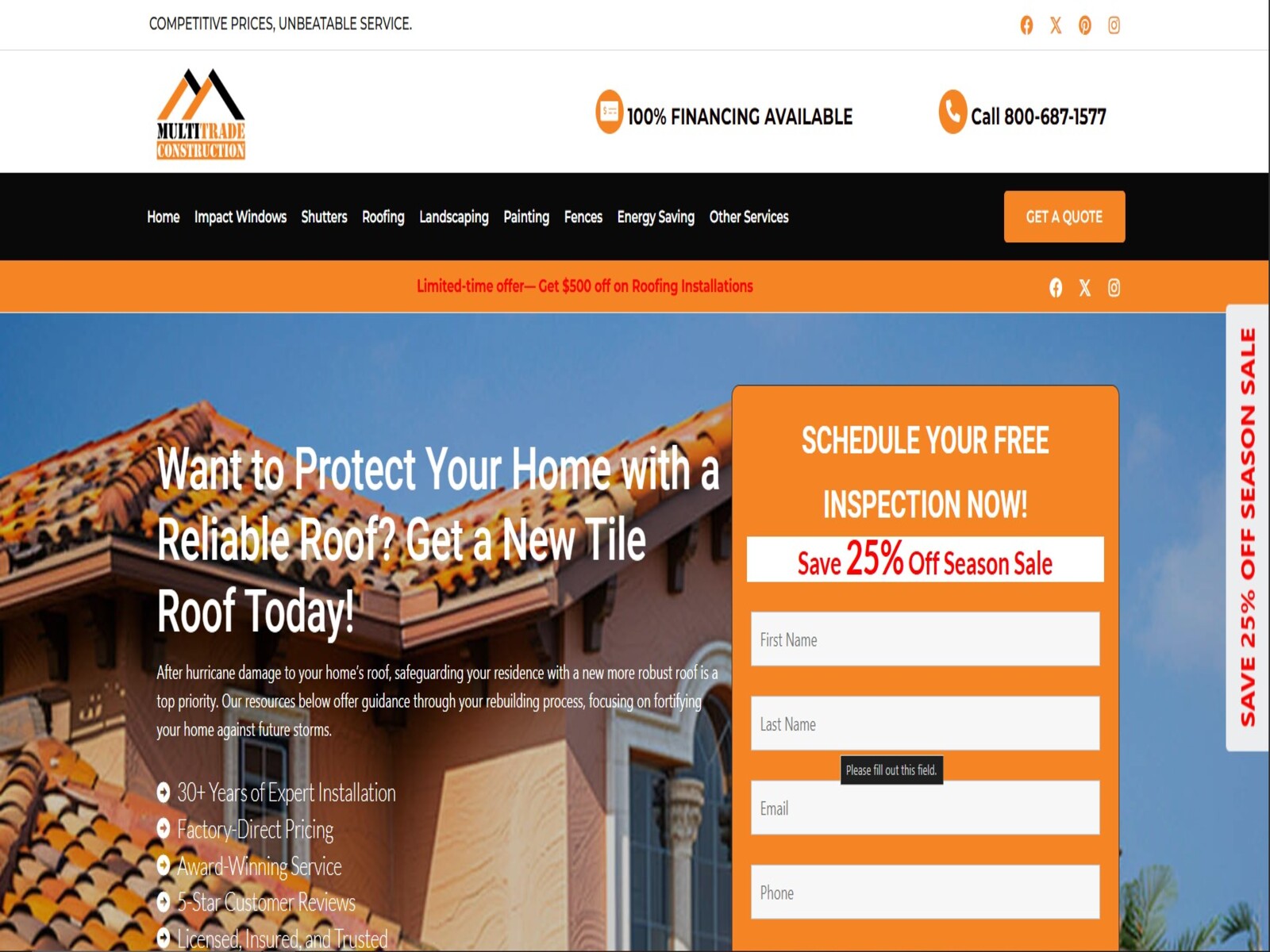 Want to Protect Your Home with a Reliable Roof? Get a New Tile Roof Today!