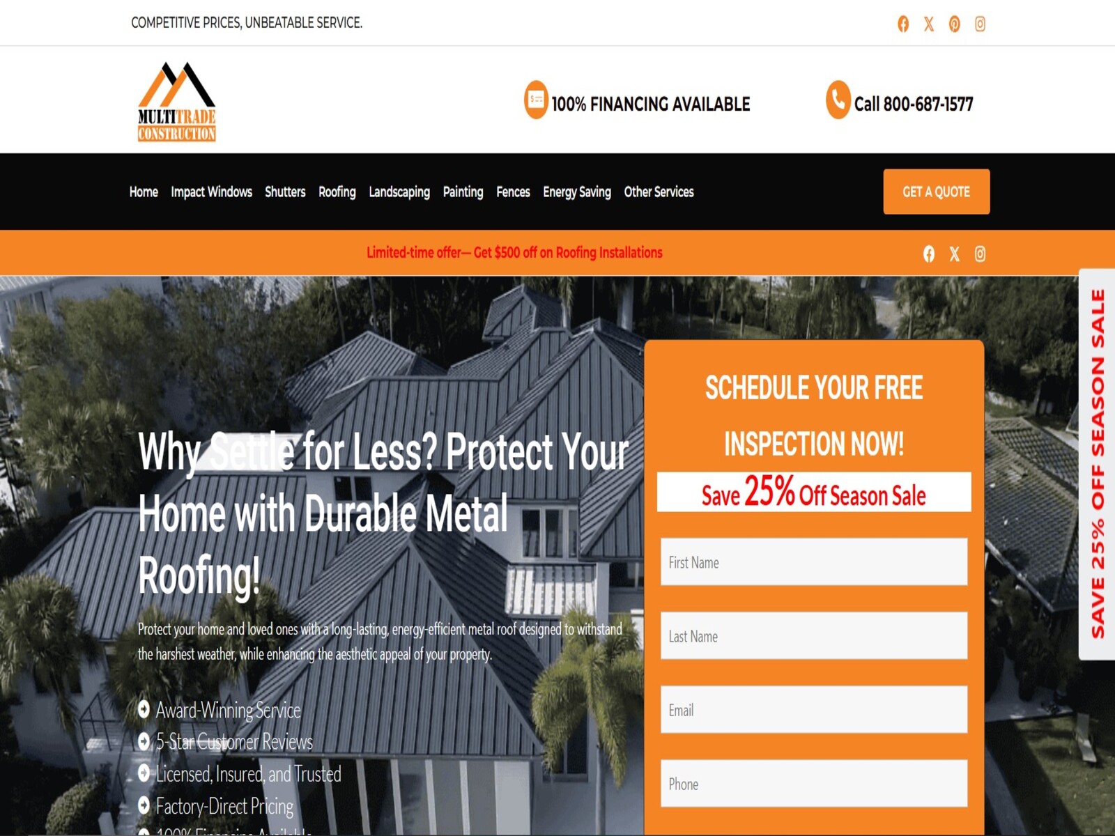 Why Settle for Less? Protect Your Home with Durable Metal Roofing!