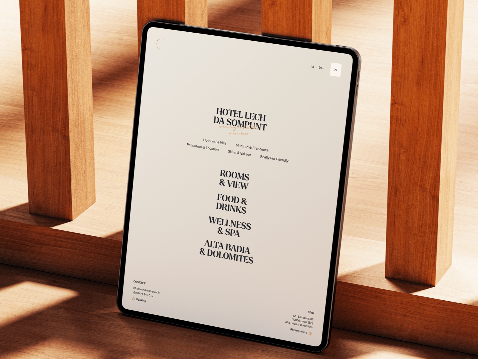Fullscreen menu