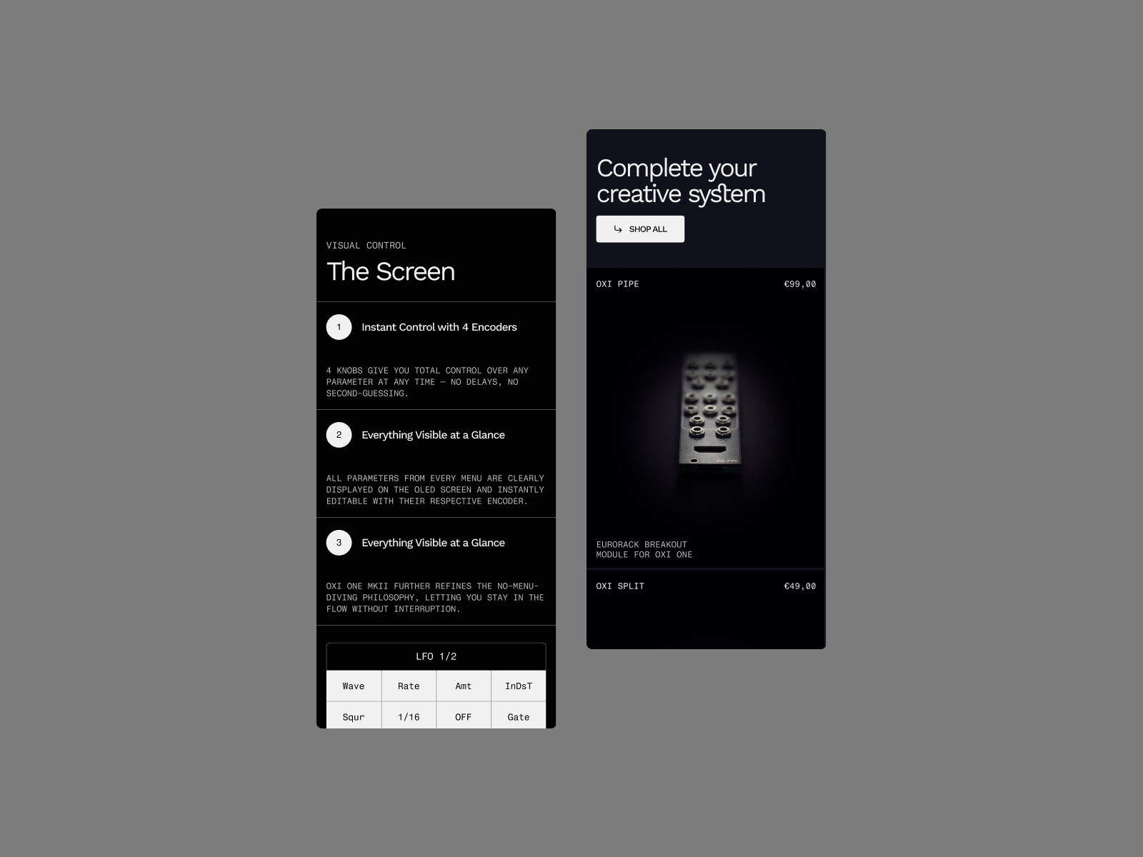 OXI ONE MKII (Mobile Scroll Interaction)