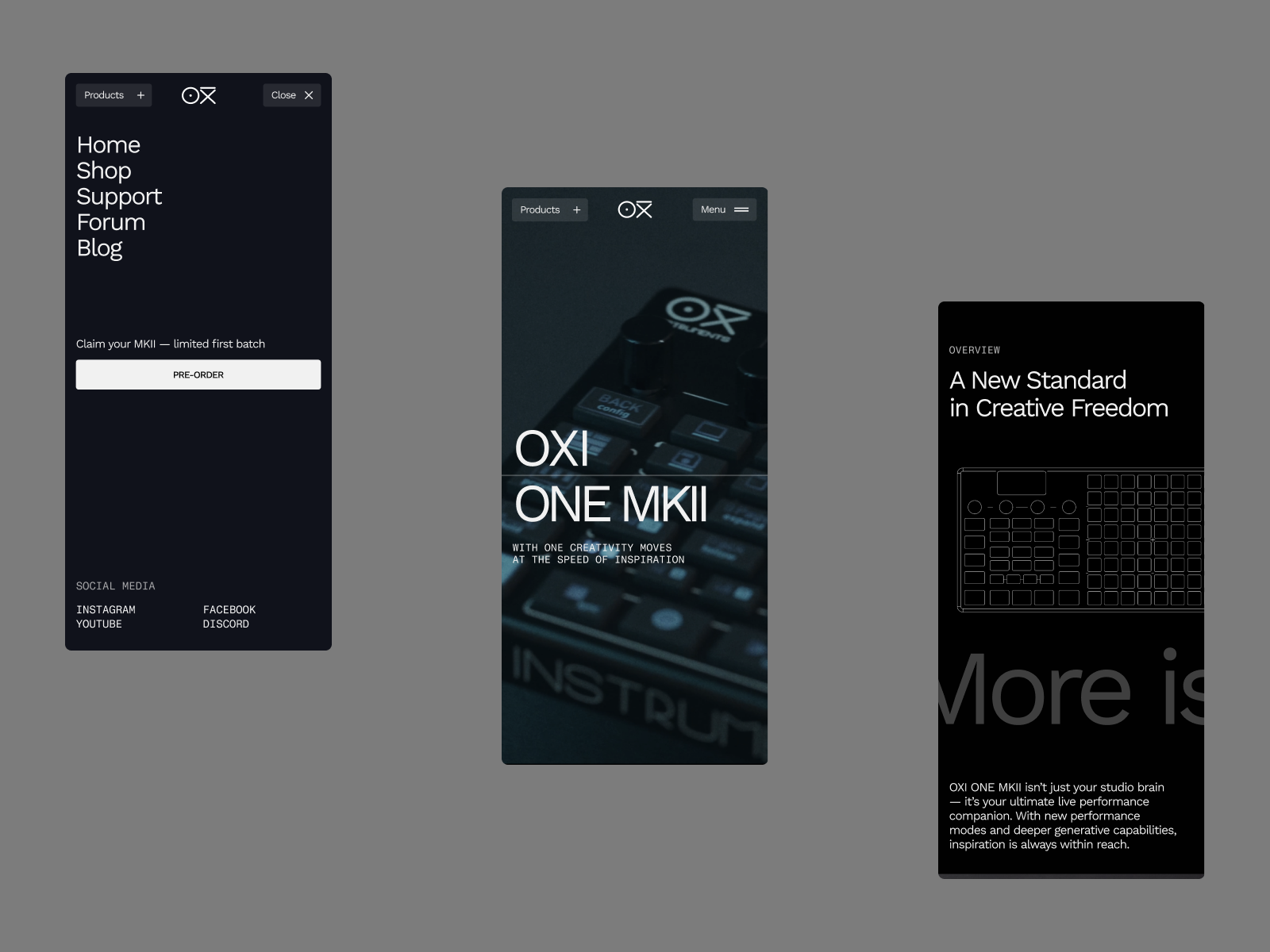 OXI ONE MKII (Content, Mobile)