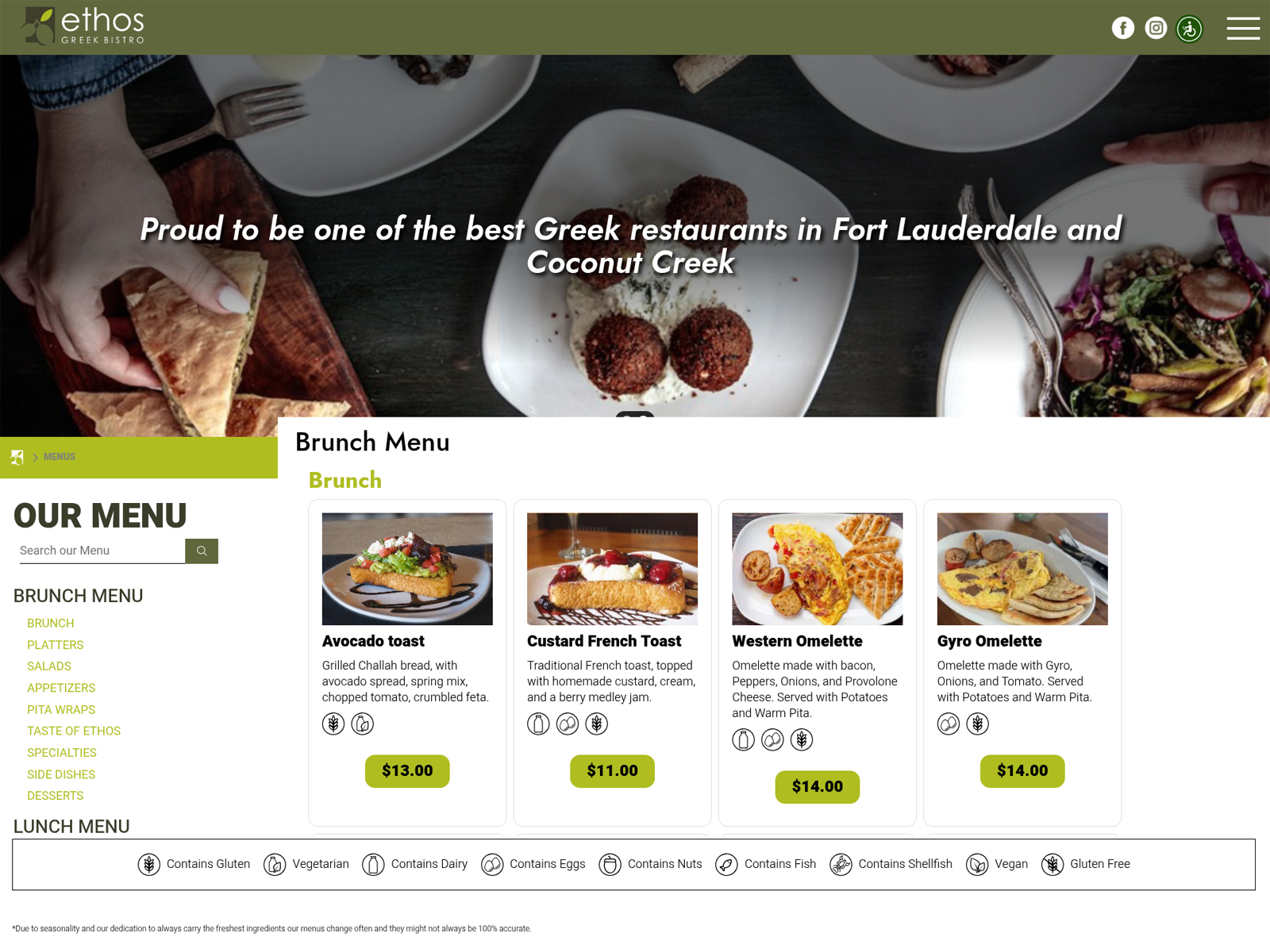 Menu  Page