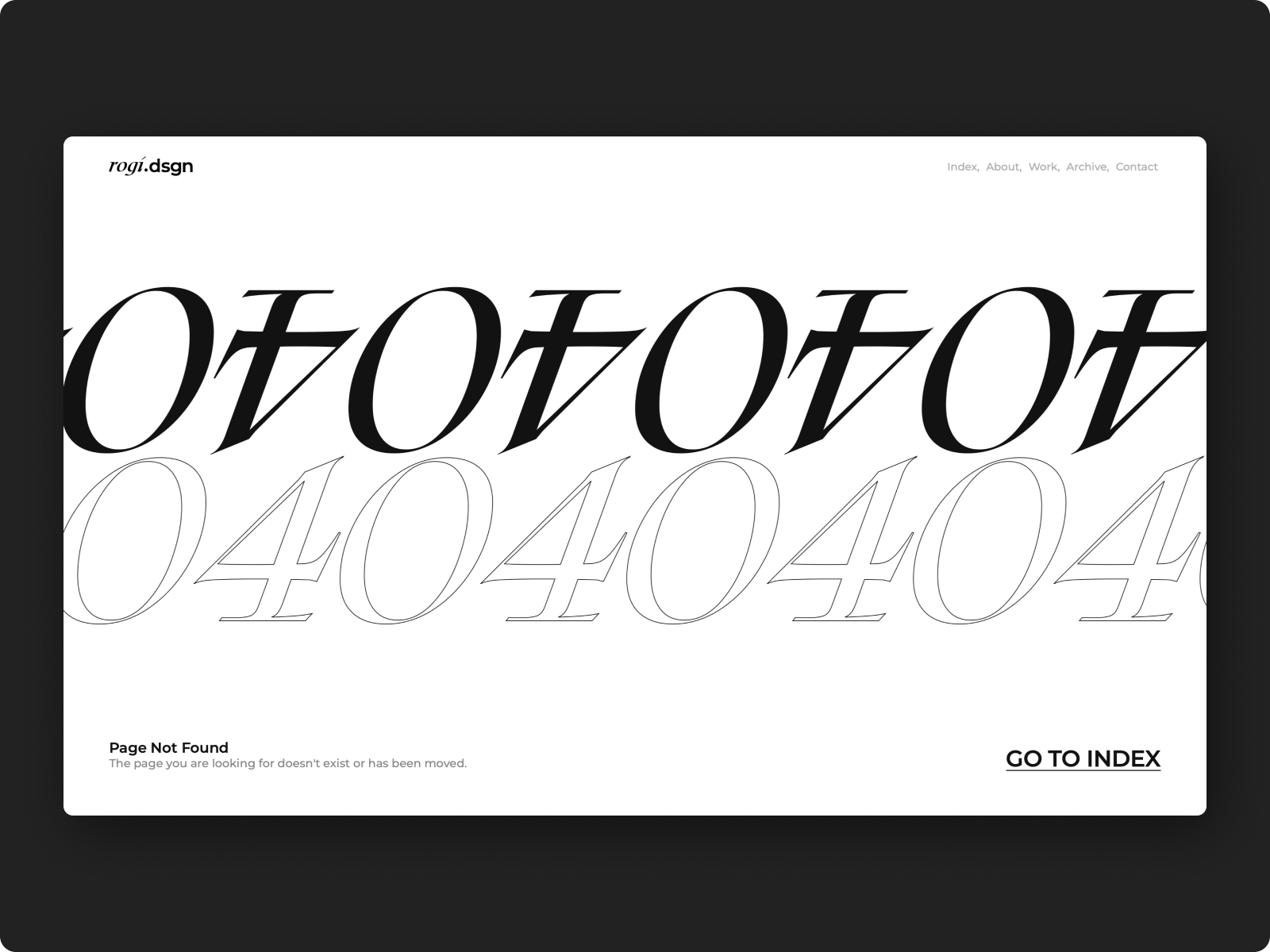 404 { Page Not Found }