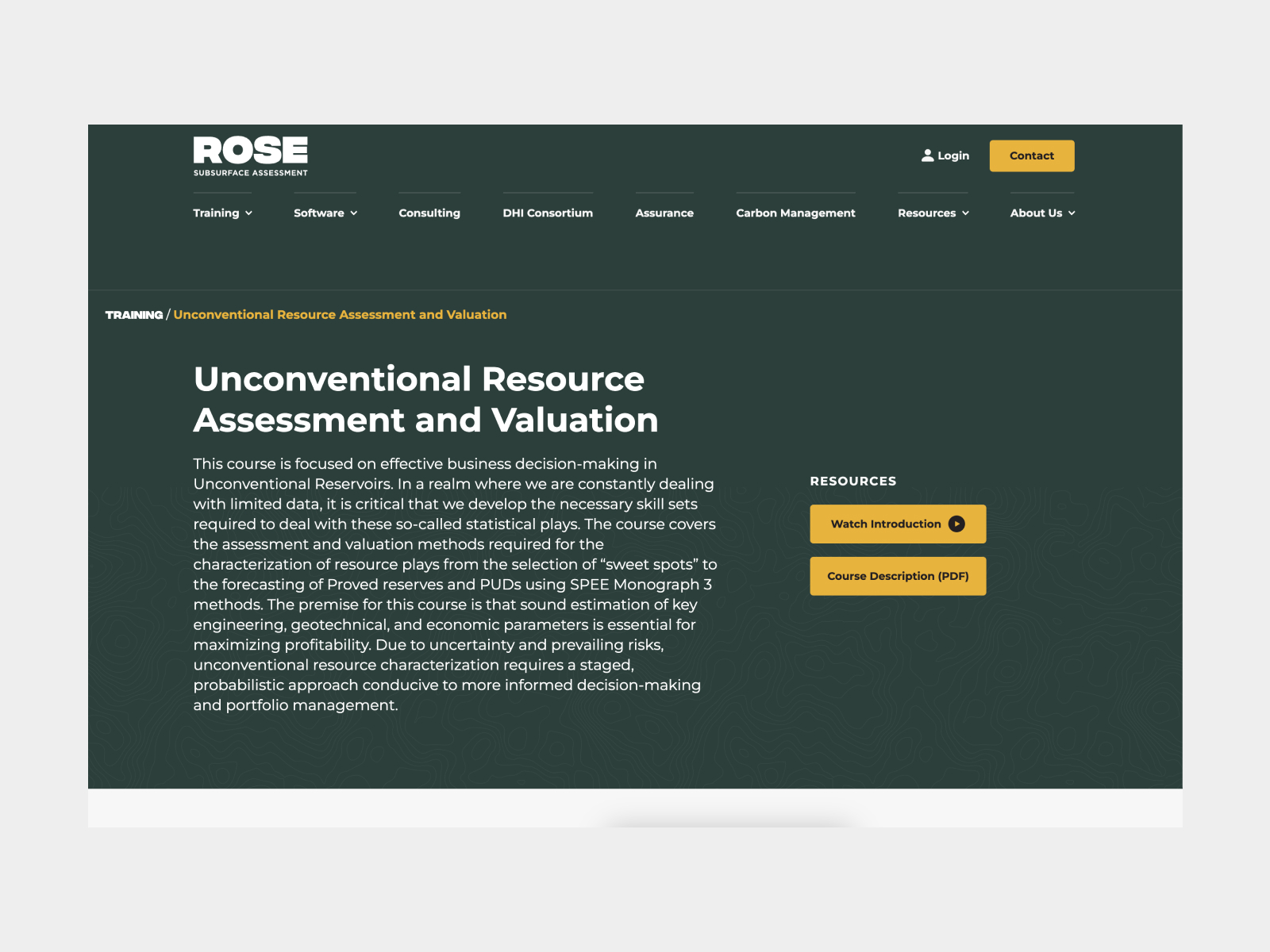Course Page