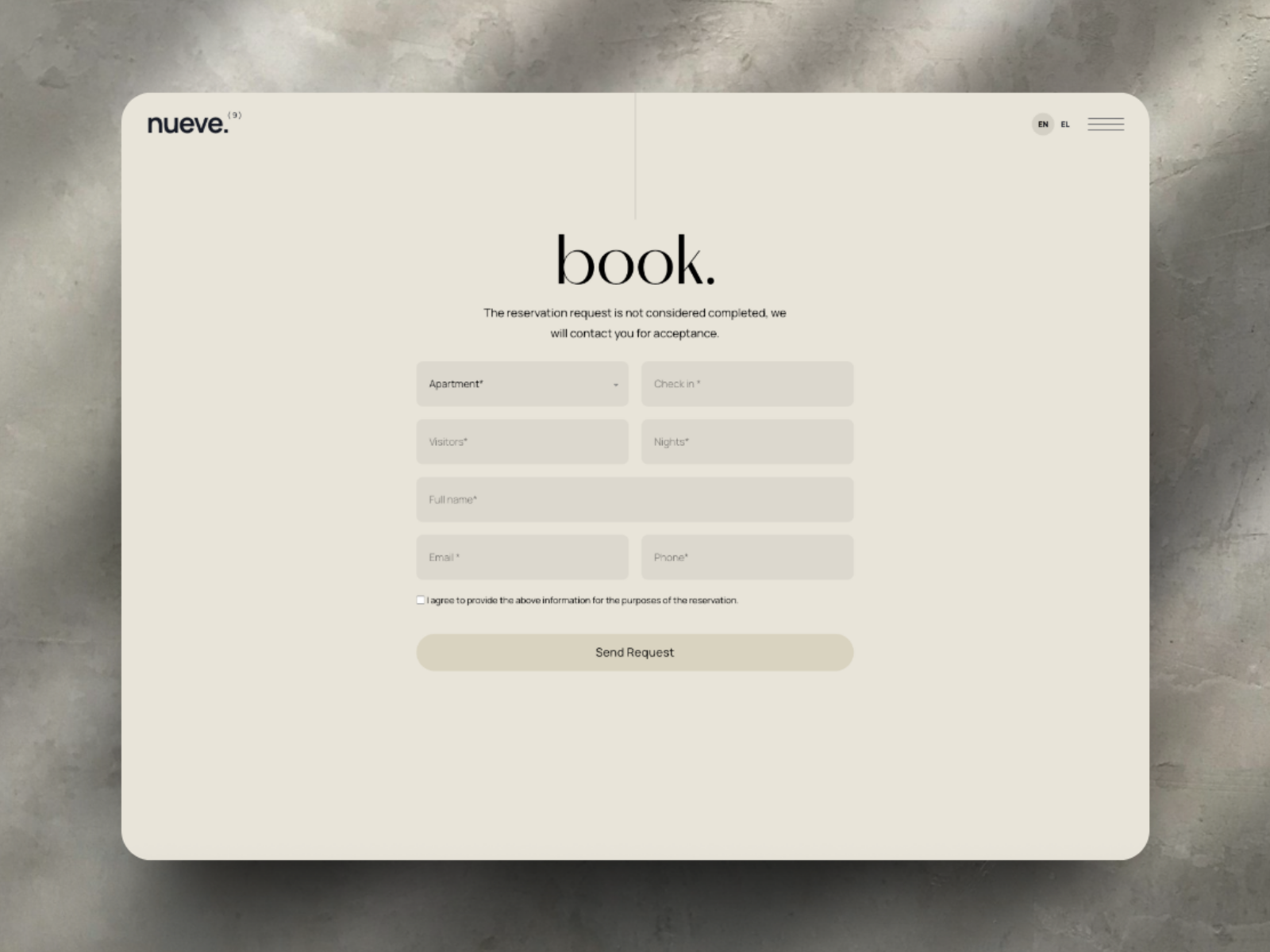 Booking Form