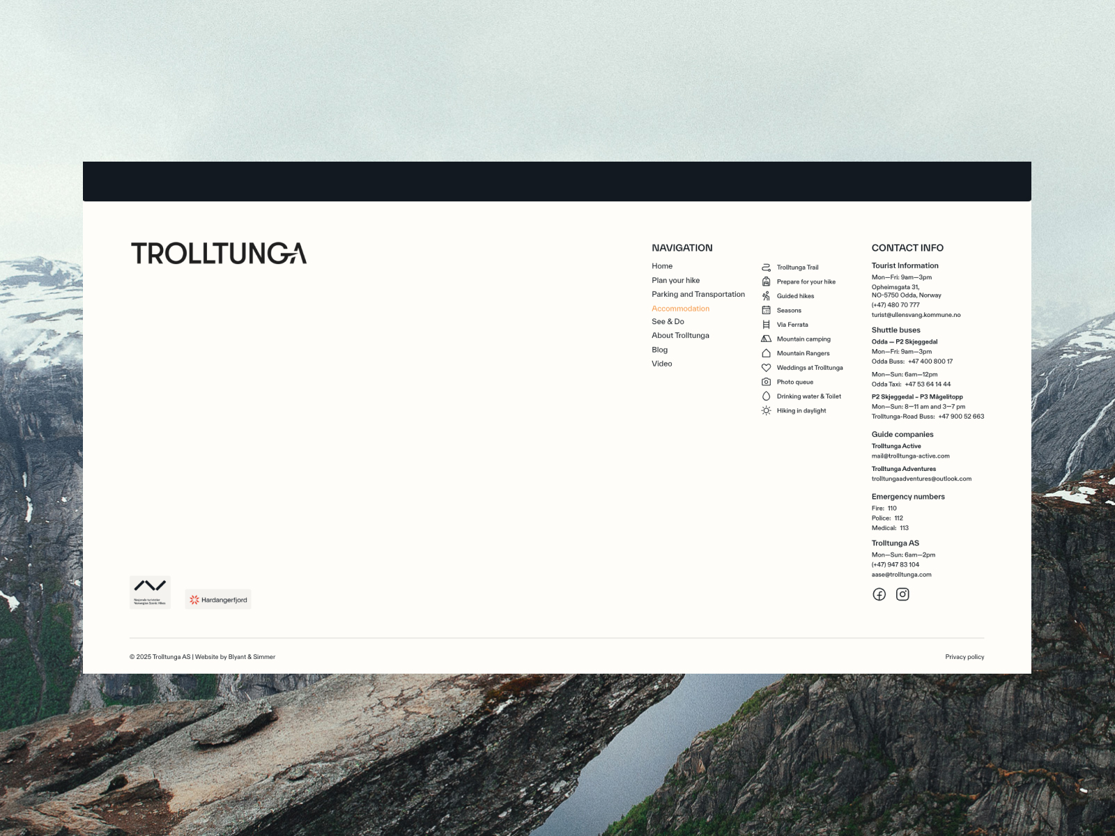 Footer design