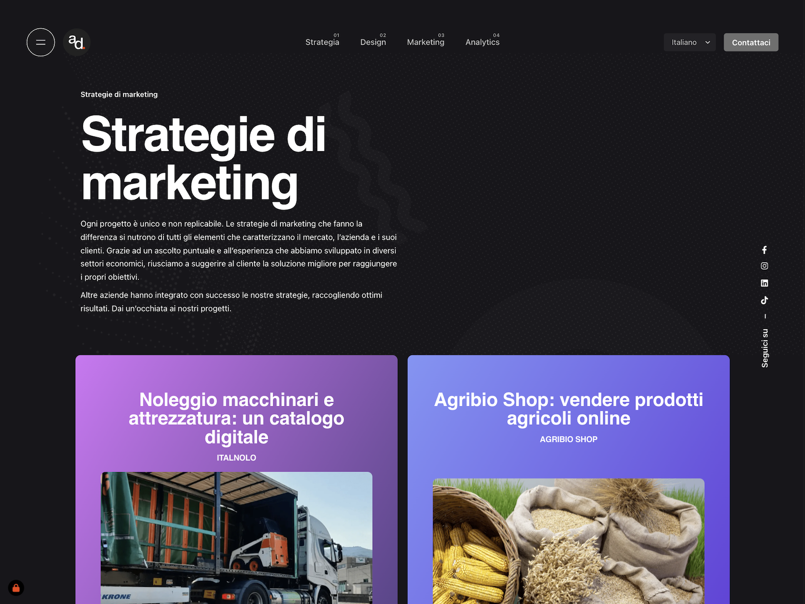 Portfolio page