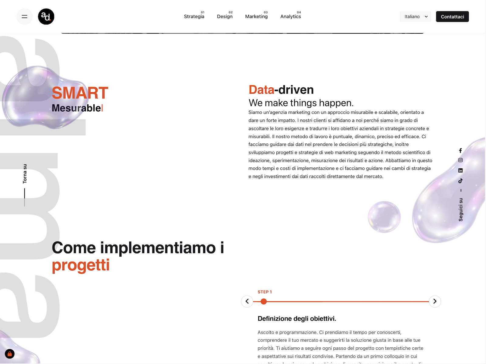 Homepage elements