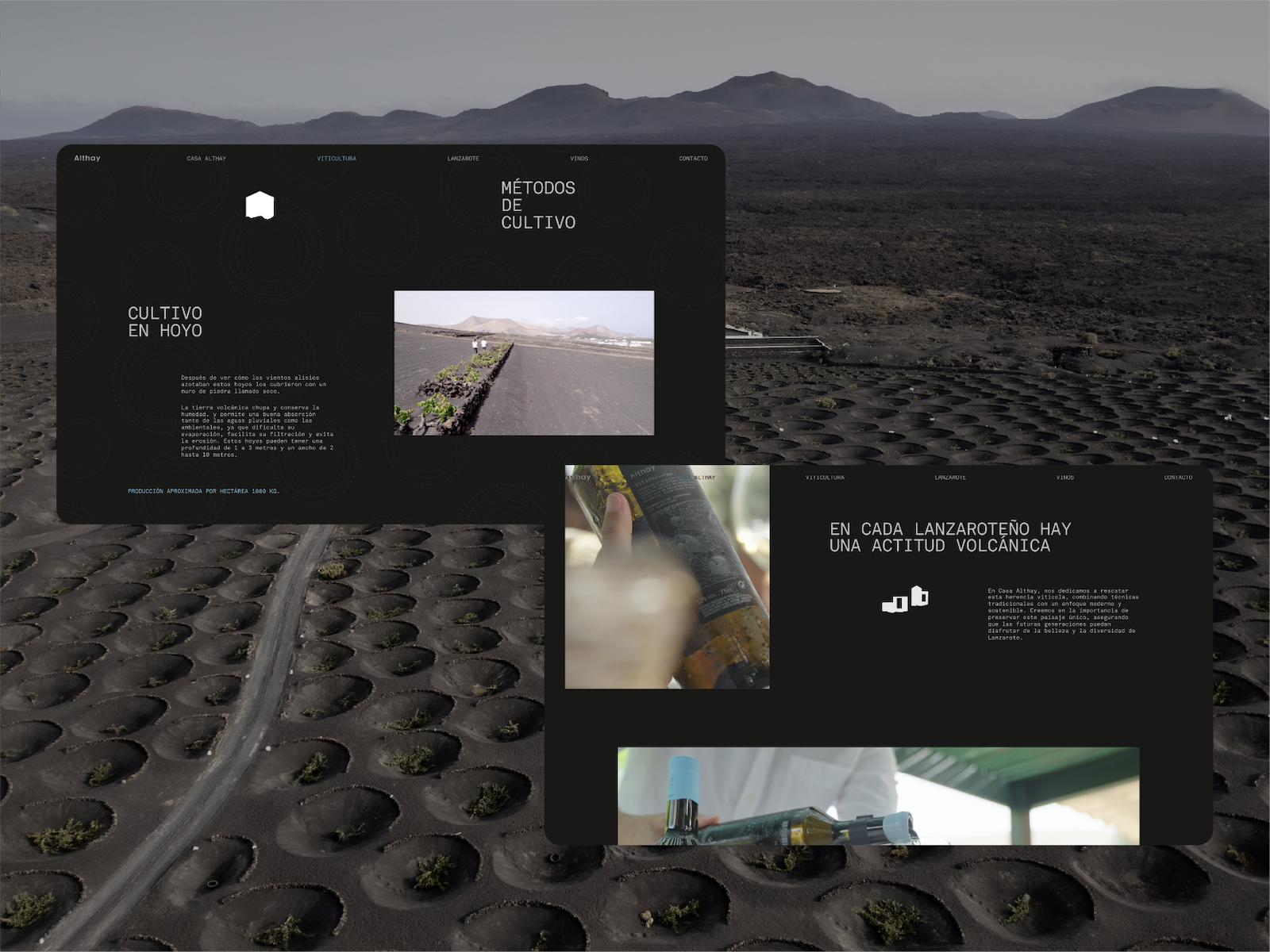 Navigation, Parallax effect Casa Althay